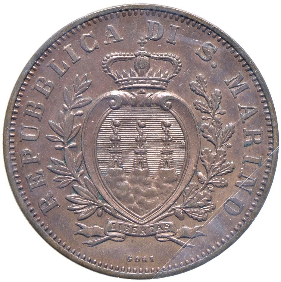 Foreign coins SAN MARINO Ancienne monnaie (1864-1938) 10 cents 1893 - Gig. 31 CU&hellip;