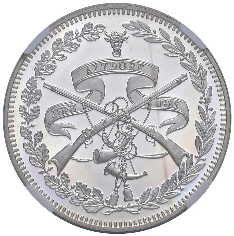 Foreign coins SUISSE Altdorf 50 Francs 1985 - KM S24 AG En bloc NGC N° 5784883-0&hellip;