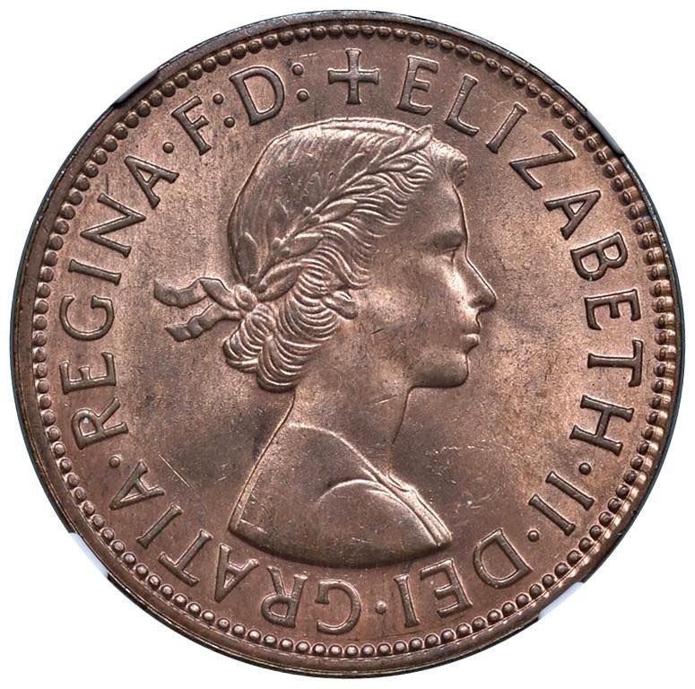 Foreign coins AUSTRALIEN Elizabeth II (1952-2022) Penny 1964 M - KM 56 CU In Pla&hellip;