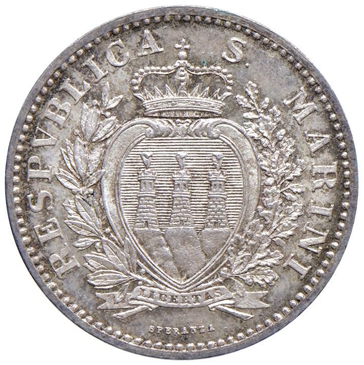 Foreign coins SAN MARINO Monnaie ancienne (1864-1938) Lira 1898 - GIg. 27 AG R P&hellip;