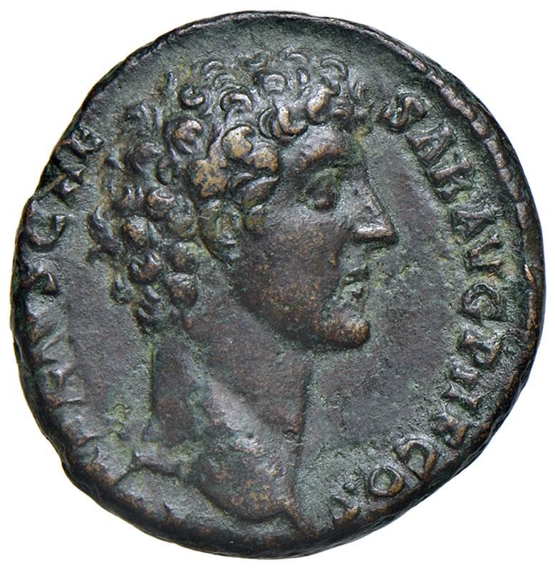 Ancient coins Marcus Aurelius (161-180) Axis - RIC 1234a CU (g 10,67) BB