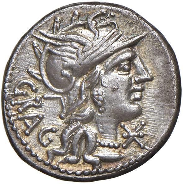 Ancient coins GENS ANTESTIA L. Antestius Gragulus (136 v. Chr.) Denarius - Crawf&hellip;