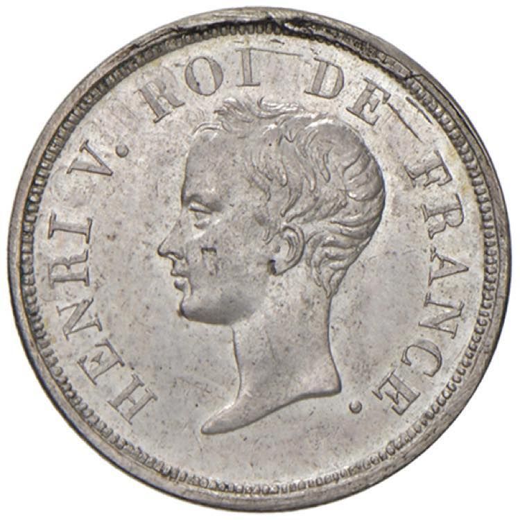 Foreign coins FRANCE Henri V (1830-1883) Demi franc 1833 - Maz. 914 AG (g 2,48) &hellip;