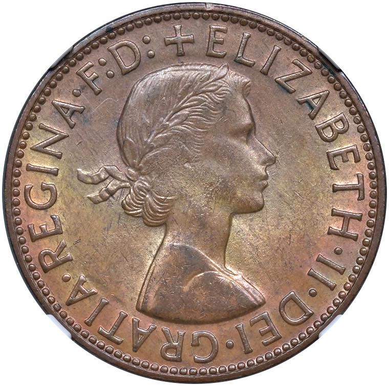 Foreign coins AUSTRALIEN Elizabeth II (1952-2022) Penny 1964 P - KM 56 CU Dot na&hellip;