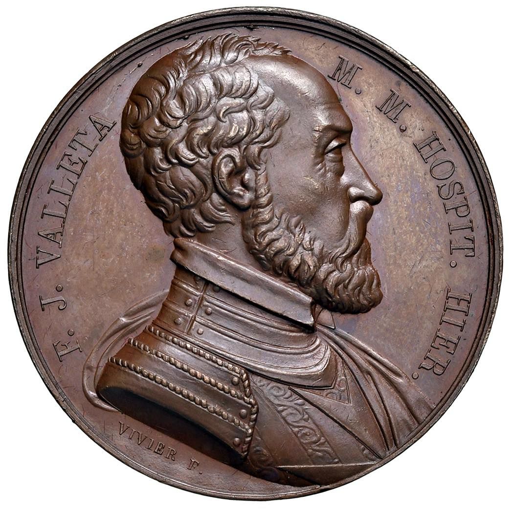 Medals MALTE Jean de la Vallette (1557-1568) Médaille frappée 1825 Au Grand Maît&hellip;