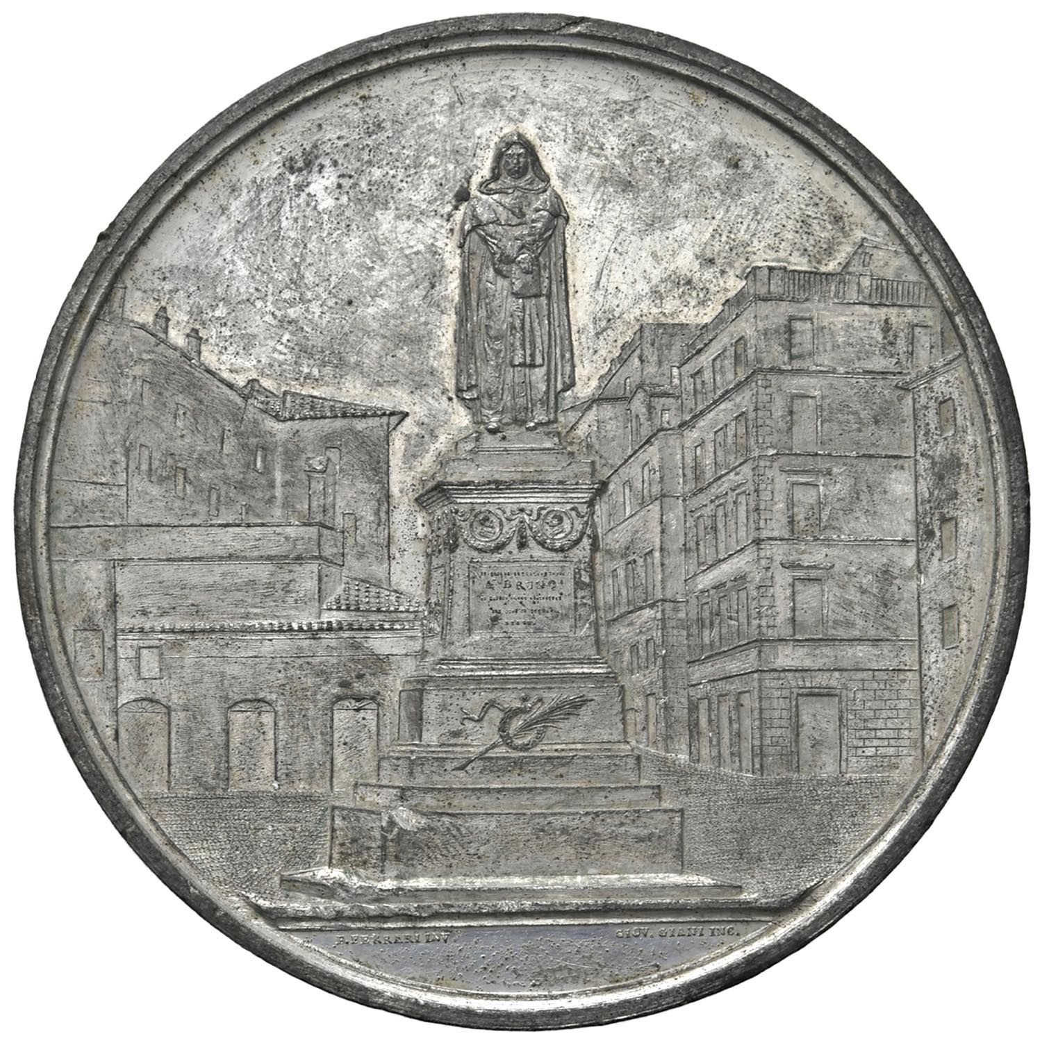 Medals ROMA Medalla 1889 Colocación de la estatua en memoria de Giordano Bruno -&hellip;