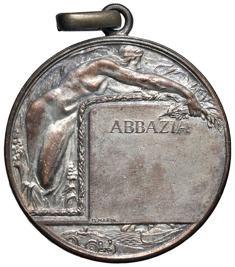 Medals CROATIE Médaille sans date Ville d'Opatija - Opus : G. Marin AE argenté (&hellip;