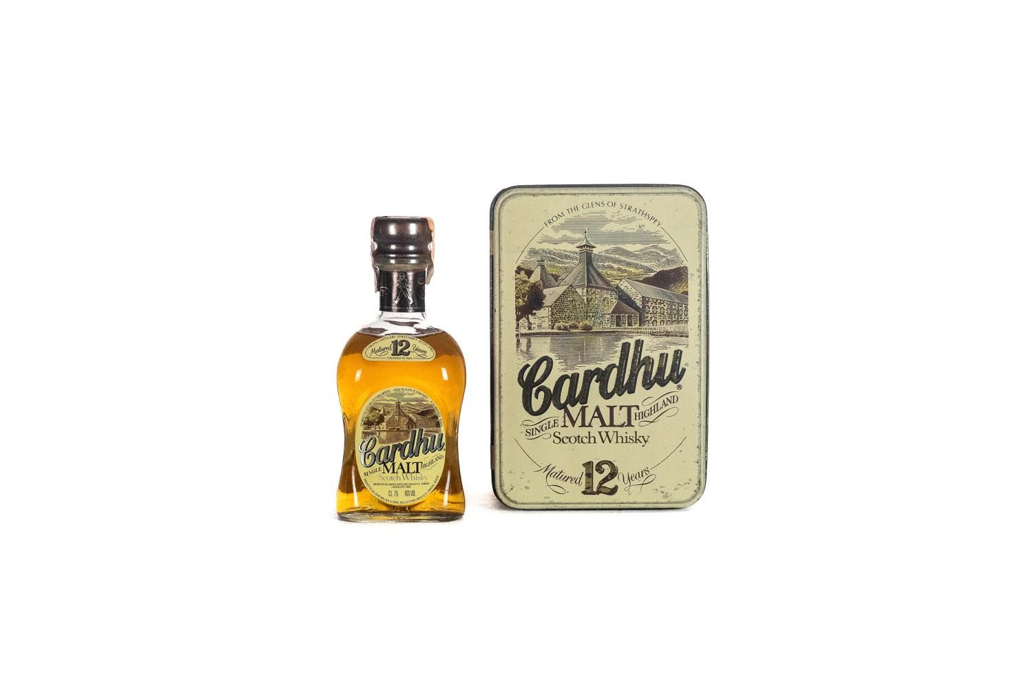 Wines and Spirits Cardhu 12 ans d'âge Single Malt Whisky Etiquette et bouchon en&hellip;