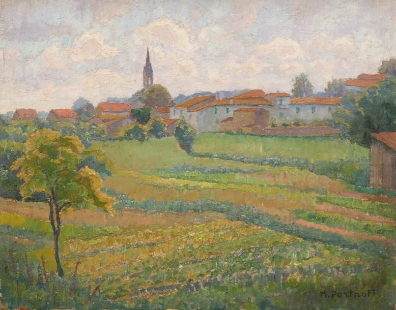 Michel Portnoff 1885-1978 (French) * Fields near the village
oil on canvas
33 x &hellip;