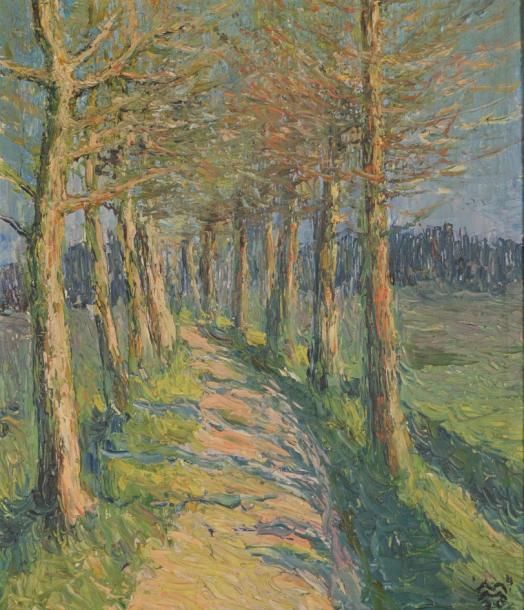 FRENCH SCHOOL 20th century * Country road between the trees, 1930
oil on canvas
&hellip;