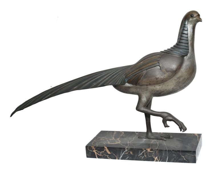 FRENCH SCHOOL 20th century * Golden pheasant
bronze sculpture on marble base
41 &hellip;