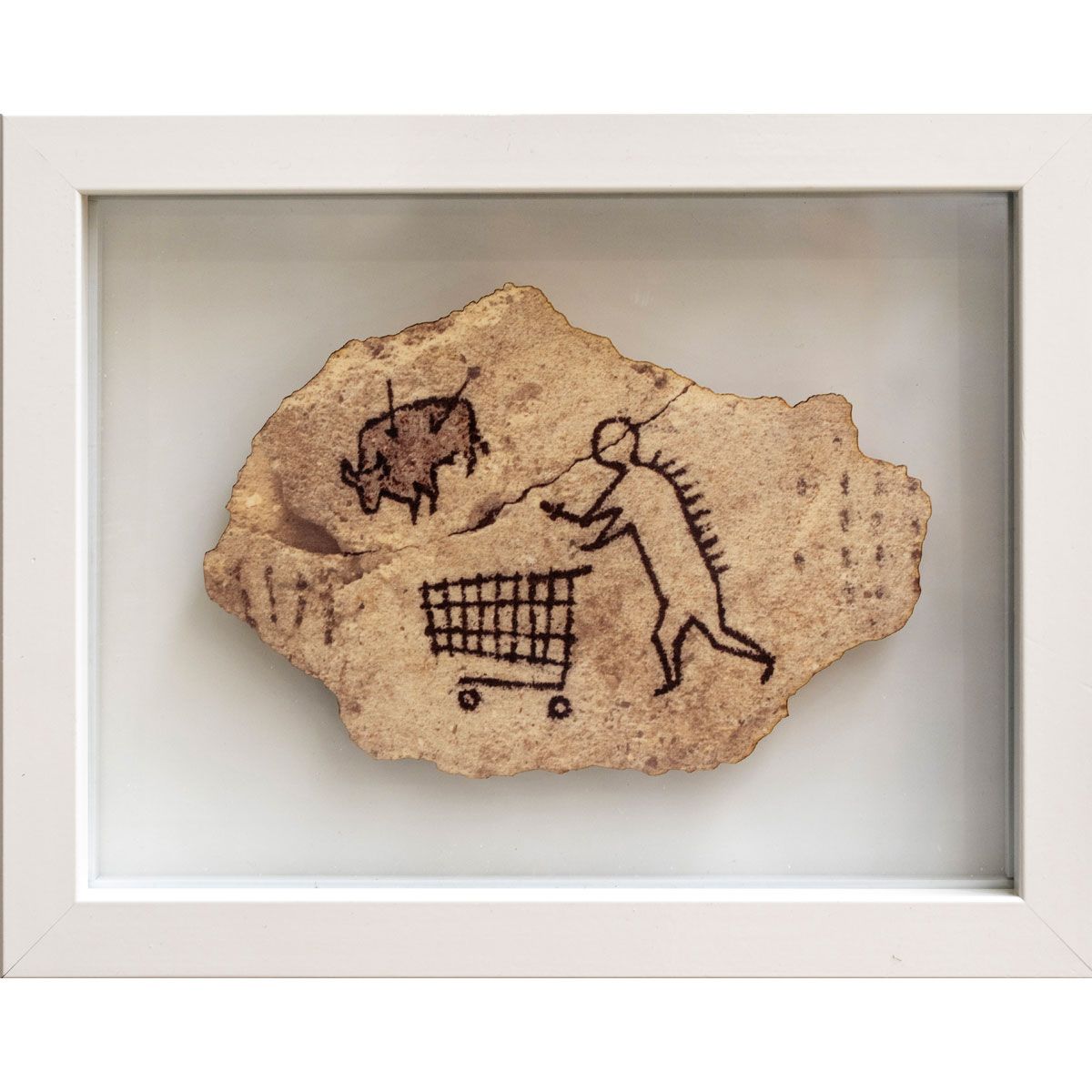 Null 班克西，英国人，生于1974年

佩克汉姆岩石 - 木制明信片，2017年

2005年伦敦大英博物馆收藏的原版雕塑的木版

证书：害虫控制

12 &hellip;