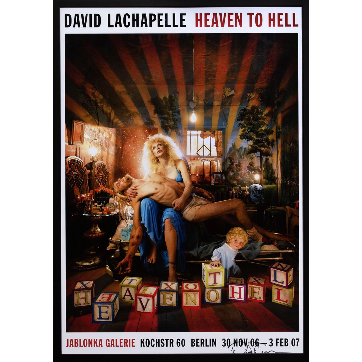 Null David LA CHAPELLE，美国人，生于1963年

天堂到地狱--库尔特-科本和考特尼-洛夫，2006年

签名的展览海报，版数为100份，&hellip;