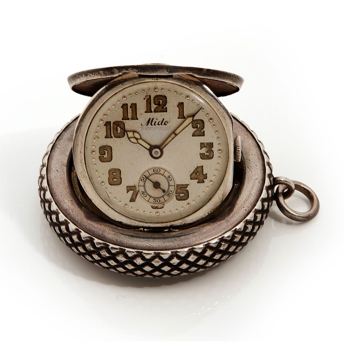 Null Mido，"la montre roue"，编号285323，约1930年 Huguenin制作的表壳


非常罕见的藏在银轮里的床头表，银色表盘，夜&hellip;