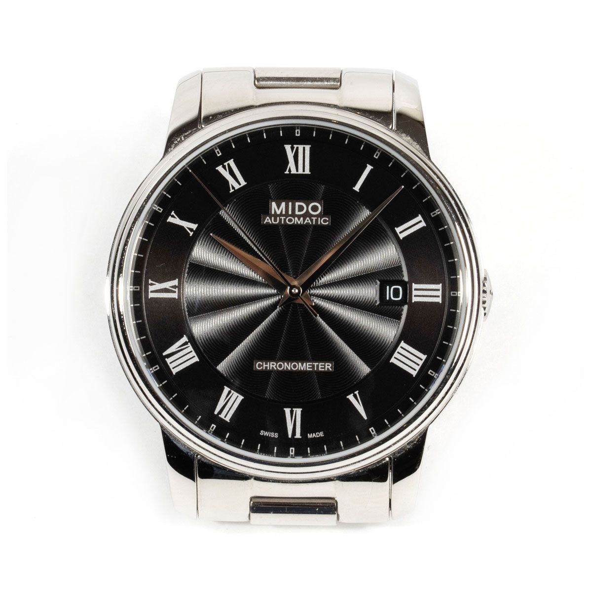 Null Mido, Chronometer, ref M010408A, n° 15BG4xxxx, ca. 2015


Große Stahluhr, s&hellip;