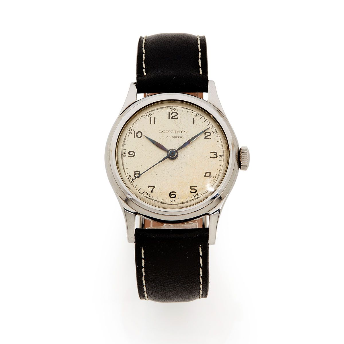 Null Longines, No. 23195, circa 1945


A round steel watch with a screwed "6-tou&hellip;