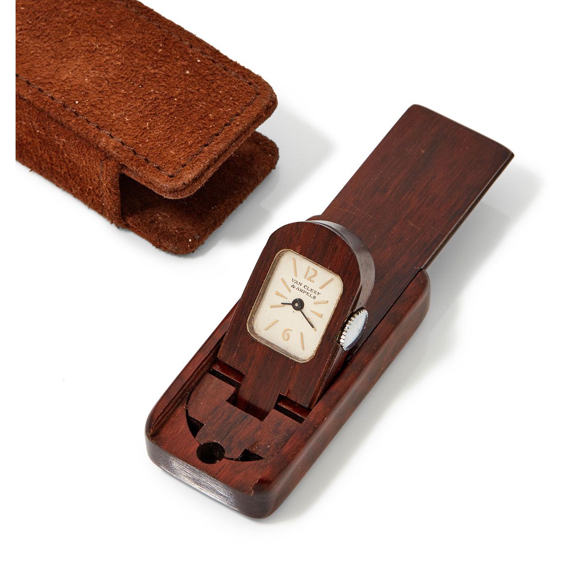Null Van Cleef & Arpels, purse watch, ca. 1960.

Eine Mini-Taschenuhr aus Stahl,&hellip;