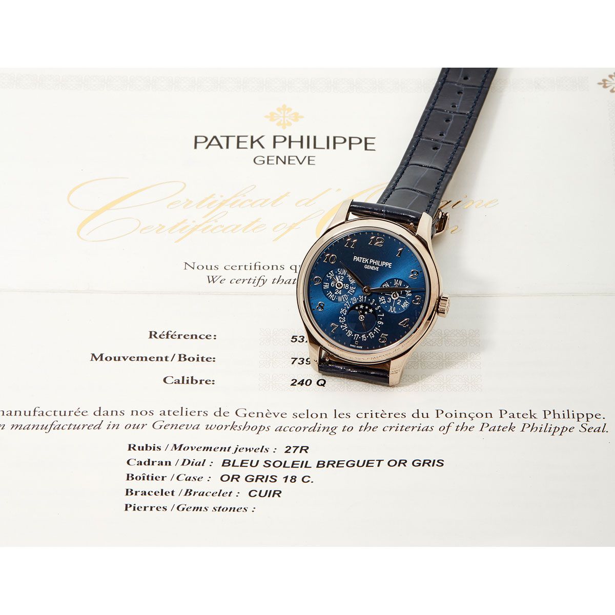 Null Patek Philippe, Grandes Complicaciones, Ref. 5327G-001, nº 644xxxx, garantí&hellip;