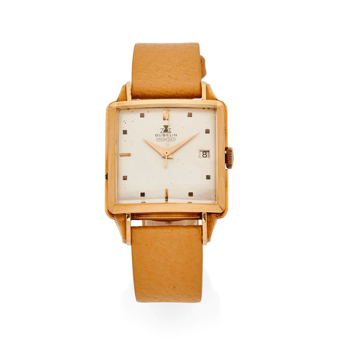 Null Gübelin, Ipso-Day, No. 149807, circa 1960.

A beautiful gold watch, stylize&hellip;