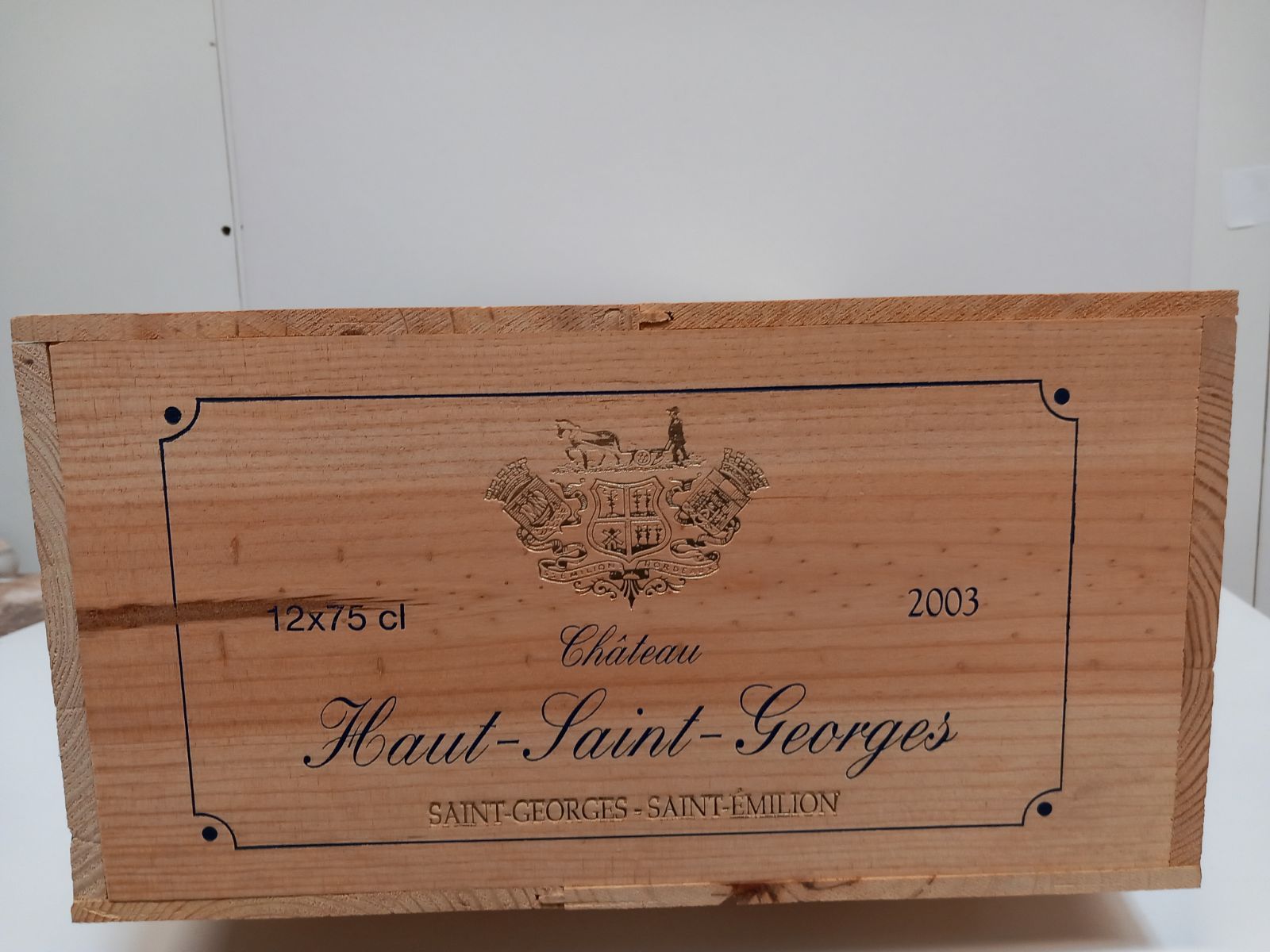 Null 12 Château Haut Saint Georges Saint Emilion 2003 原装木箱，从未打开过收获的主人