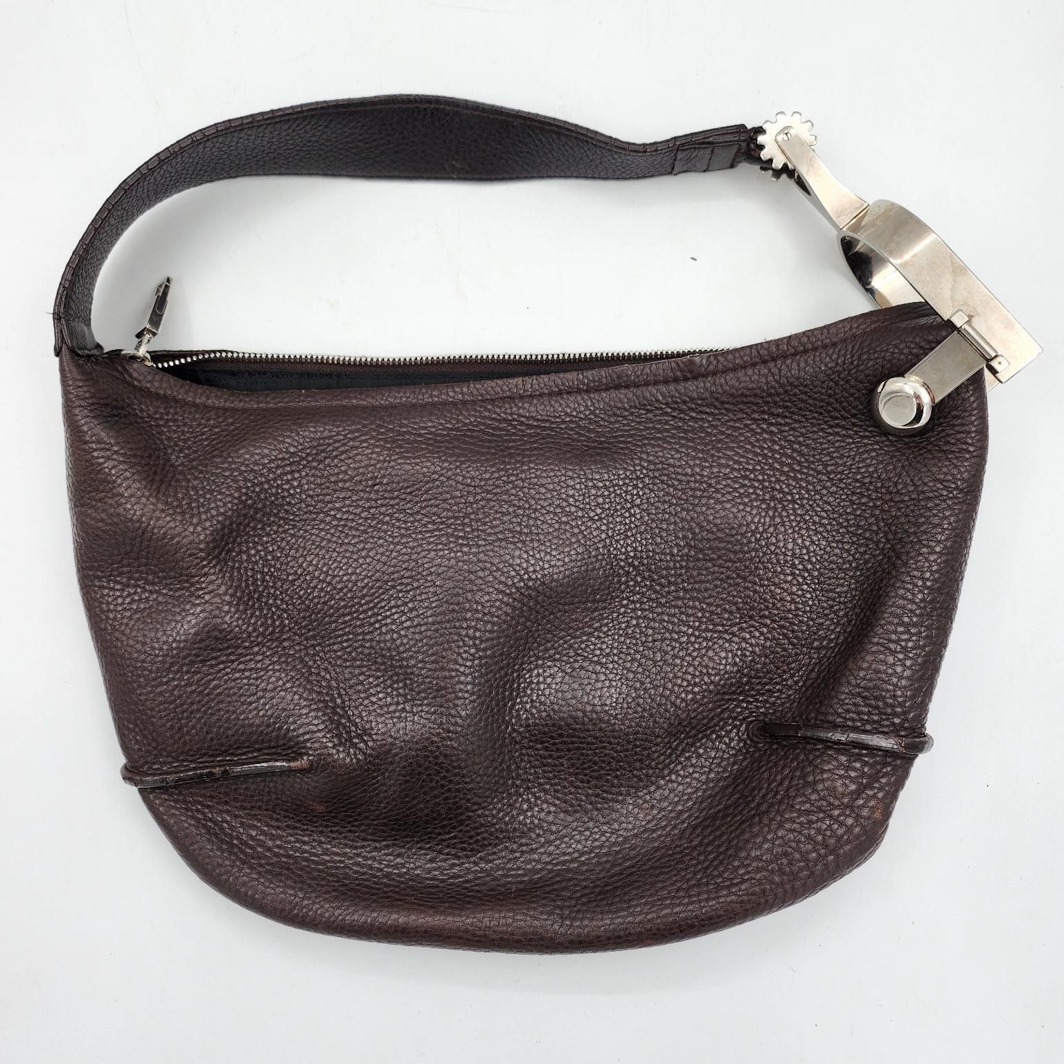 Null JEAN PAUL GAULTIER Leather goods. 
Shoulder bag in brown grained leather, h&hellip;