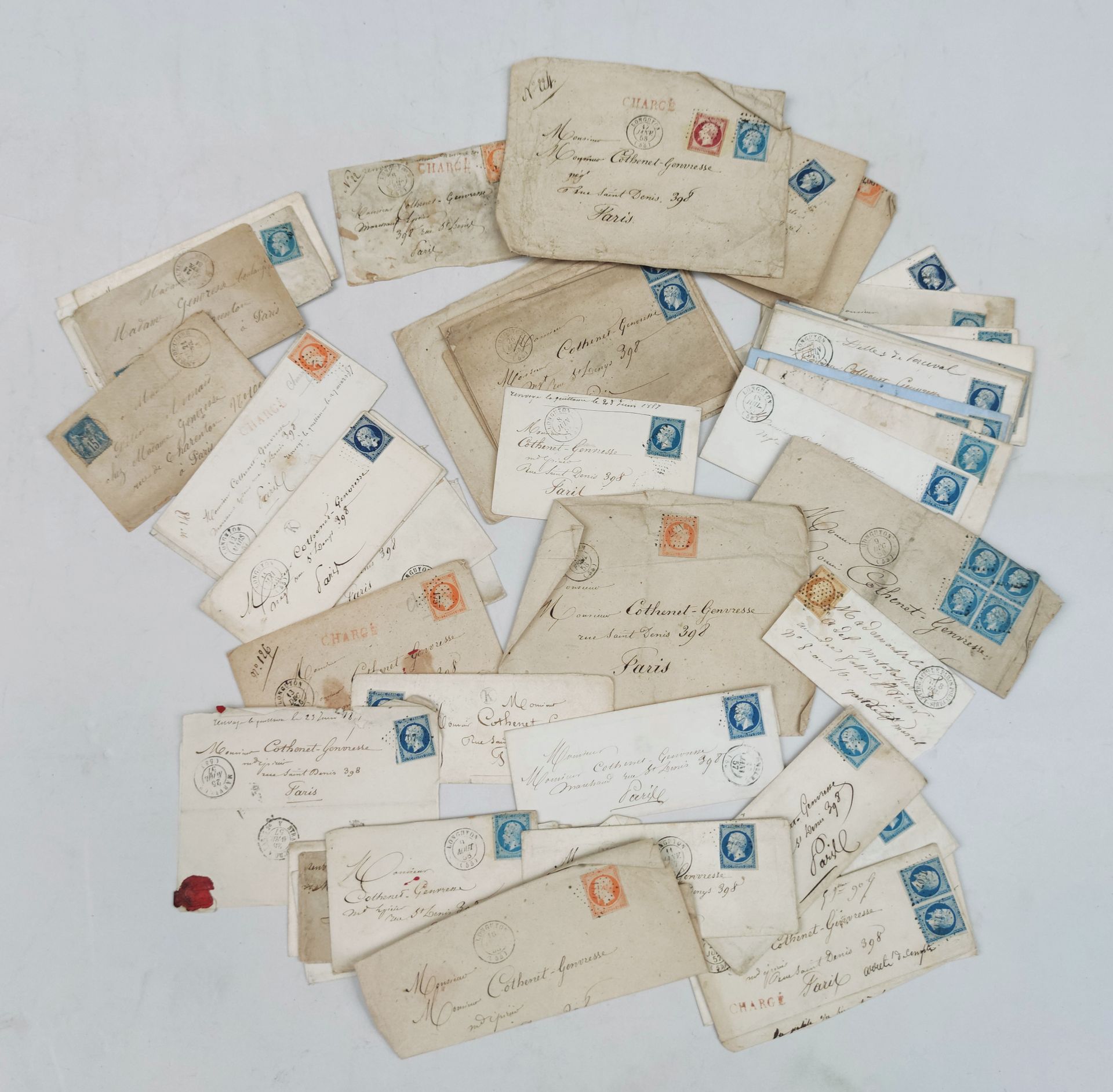 Null 
一本包含14号的古典字母邮册，其中包括4、16和17号邮票+5大洲的邮票。
专家：Mister BEHR, 18 Rue Drouot, 75009&hellip;