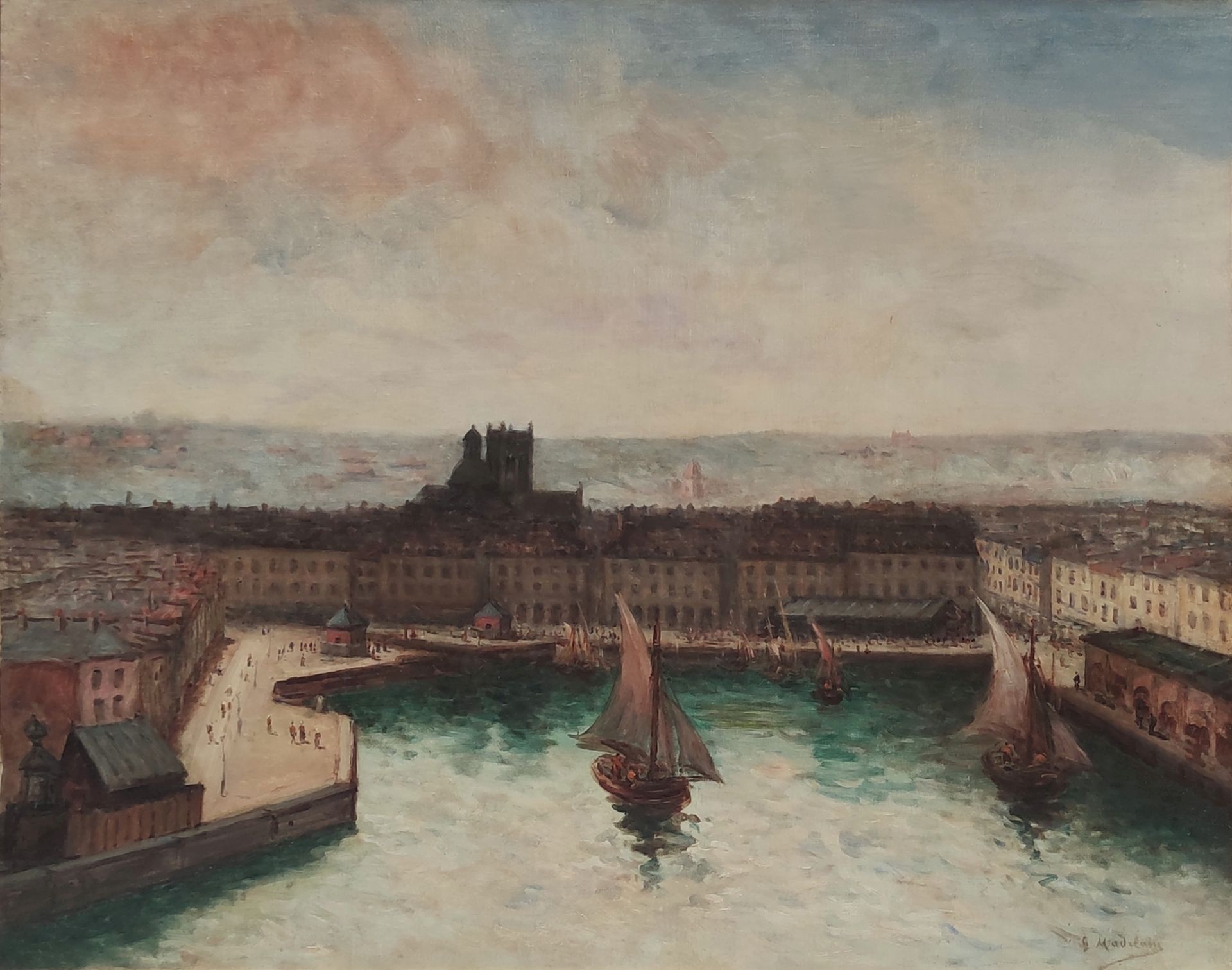 Null 
Gustave MADELAIN (1867-1944)



Barche a vela nel porto di Dieppe 

Olio s&hellip;