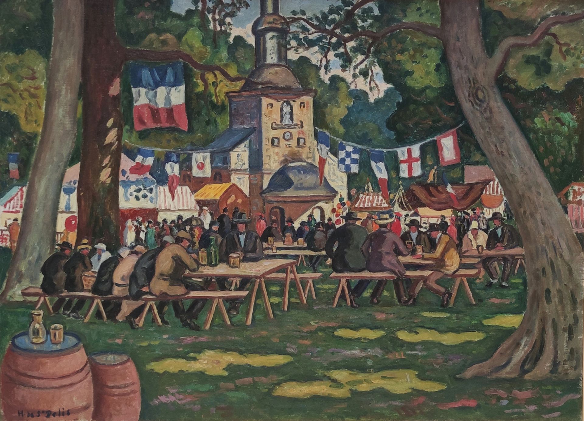 Null Henri Liénard DE SAINT-DELIS (1878-1949)

La fête villageoise devant Notre &hellip;