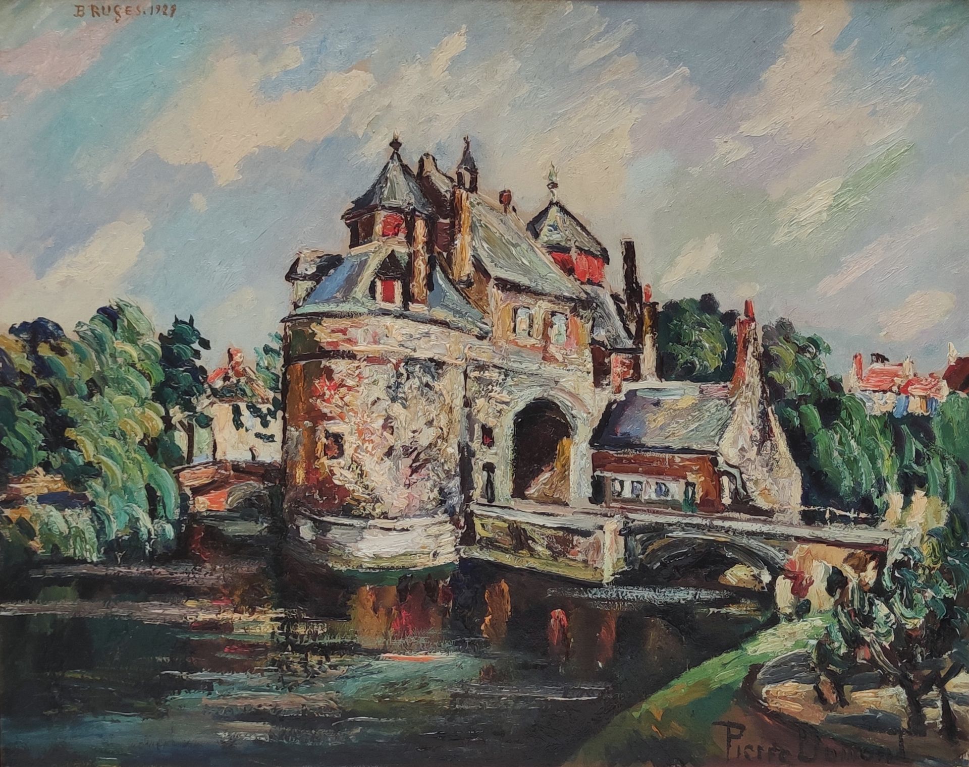 Null 
Pierre DUMONT (1884-1936)



Das alte befestigte Tor in Brügge 1929

Öl au&hellip;