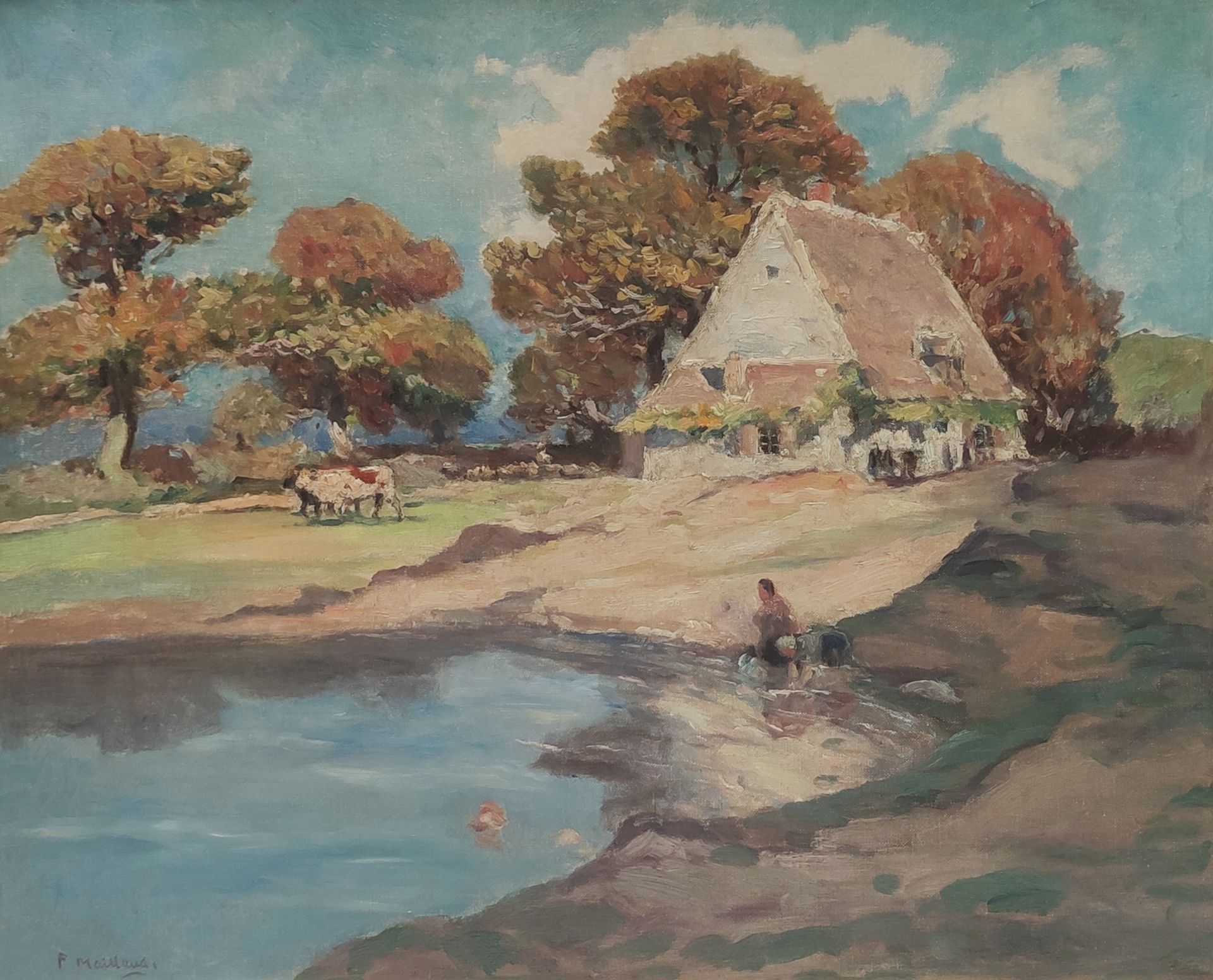 Null 
Fernand MAILLAUD (1863-1948) 



克鲁兹地区农场附近的池塘 

布面油画，左下角有签名 

60 x 73 cm

&hellip;