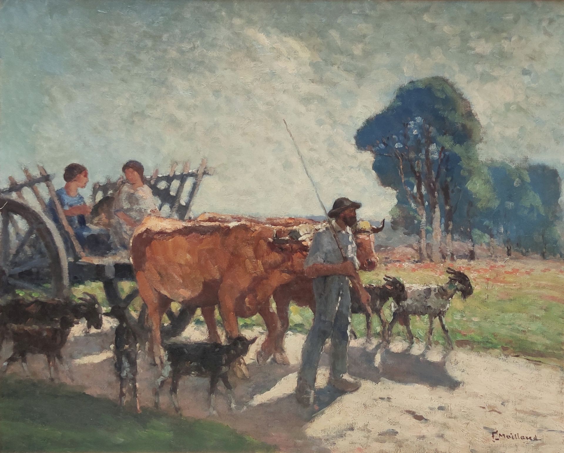 Null 
Fernand MAILLAUD (1863-1948)



从田野返回 

布面油画，右下角有签名
81 x 100厘米

出处：凡尔赛宫公开拍&hellip;