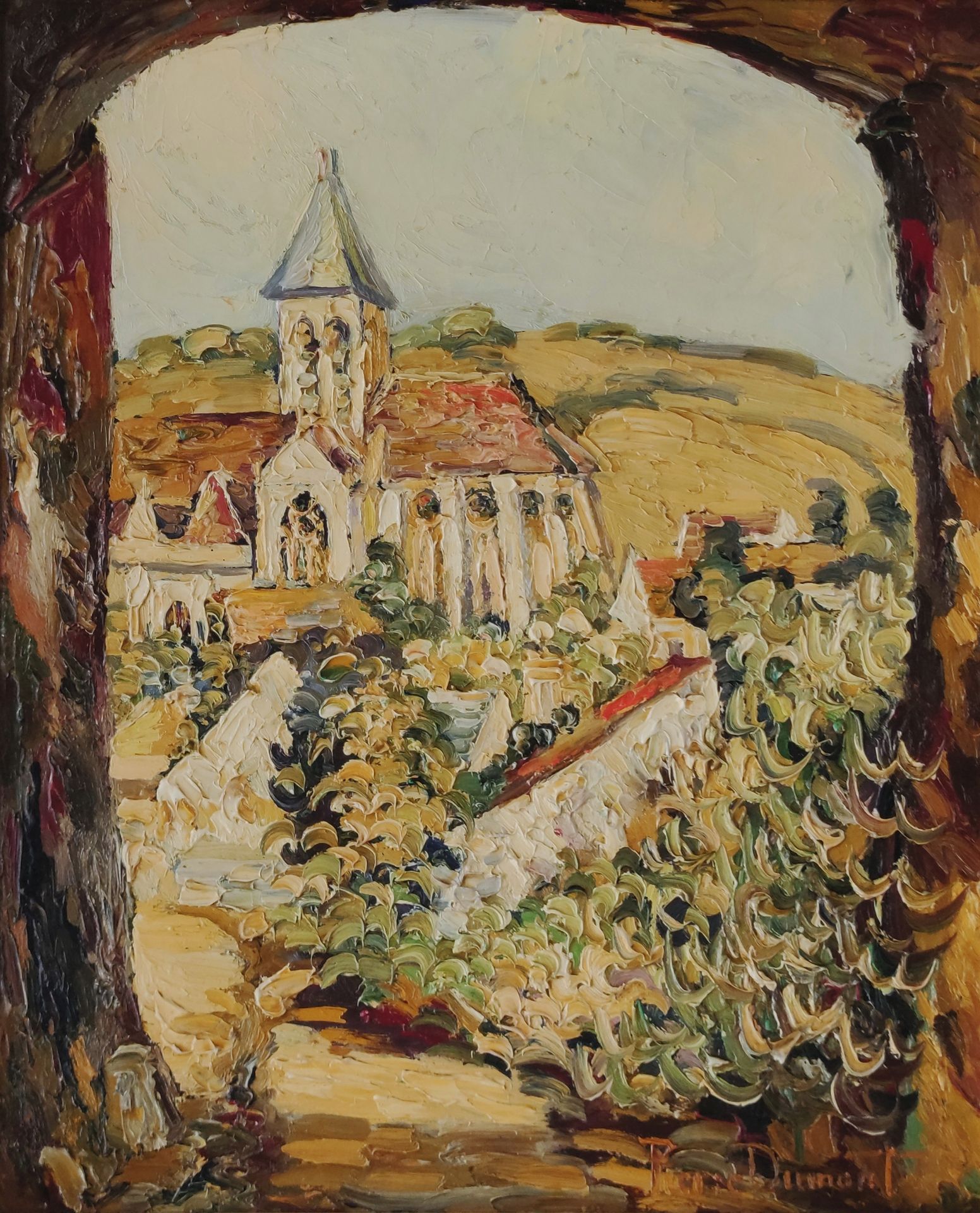 Null 皮埃尔-杜蒙 (1884-1936)

罗什-盖昂的景观

布面油画，右下角有签名

73 x 60厘米（内衬）。