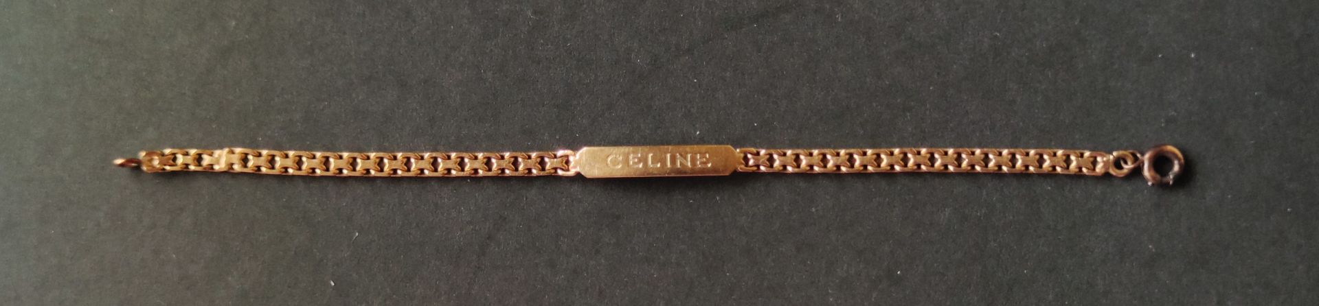 Null GOURMETTE Identität "Céline" in Gelbgold 750°/00 Gewicht: 5.5g