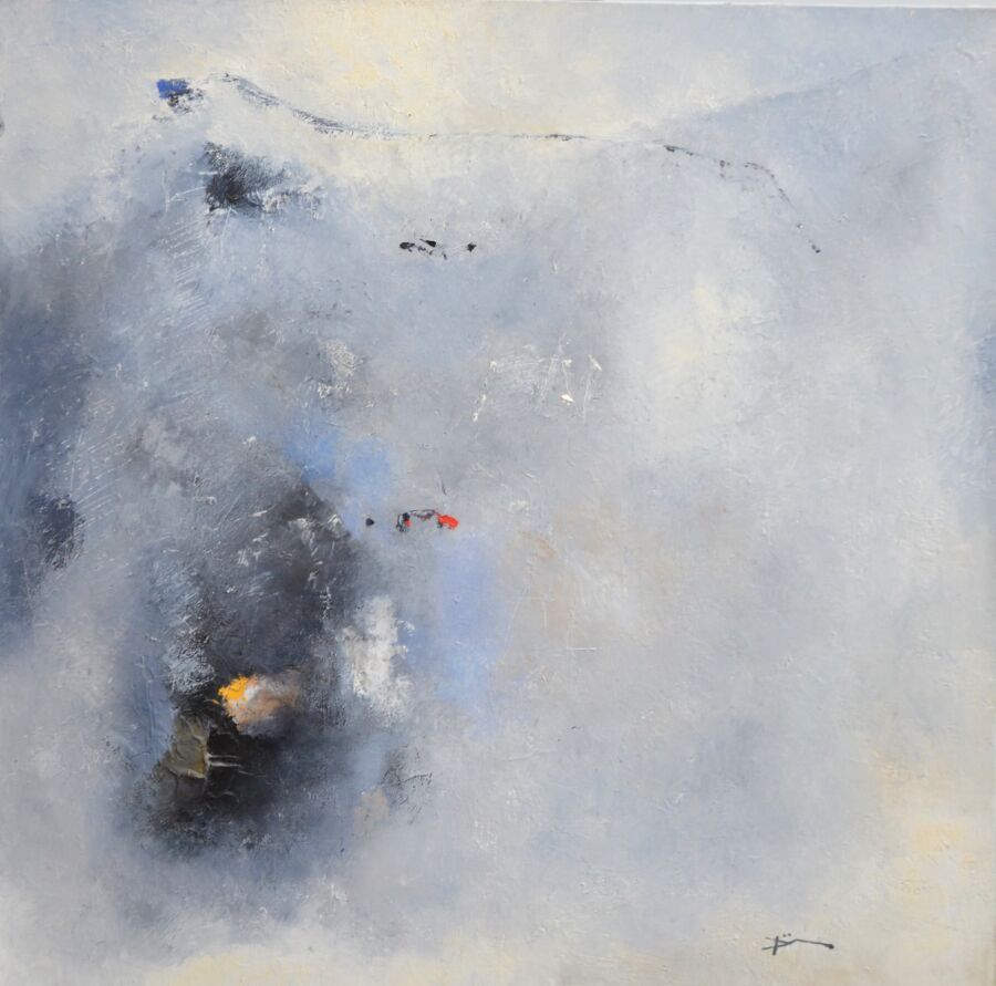 Null 杜米尼尔-弗兰克(1933-2014)

"迷雾的黎明二十一"。

HST，右下方有签名，背面有标题

100 x 100 cm