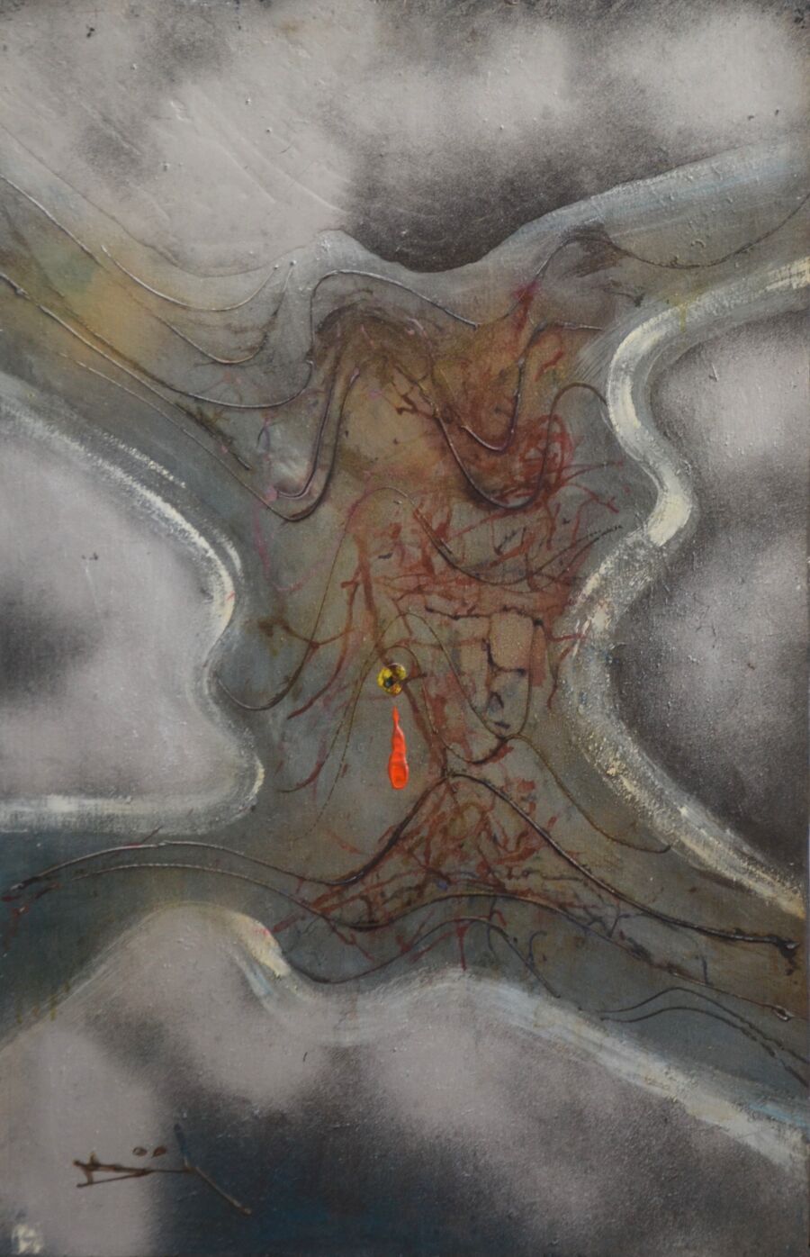 Null 杜米尼尔-弗兰克(1933-2014)

"渗出的眼泪"，1969年10月。

木板画，左下方有签名，背面有标题

75 x 49 cms