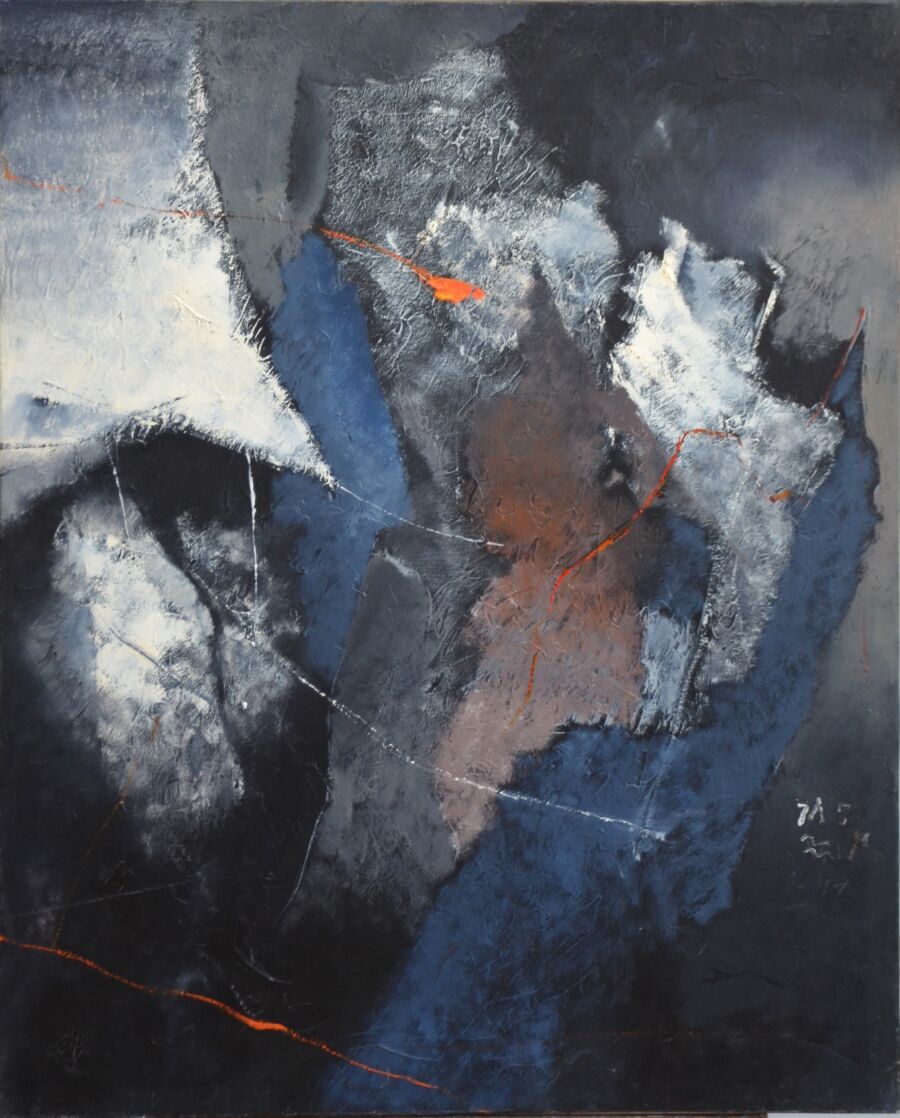 Null 杜米尼尔-弗兰克(1933-2014)

抽象构成《无题》，1993年。

HS，左下角有签名

100 x 80 cm