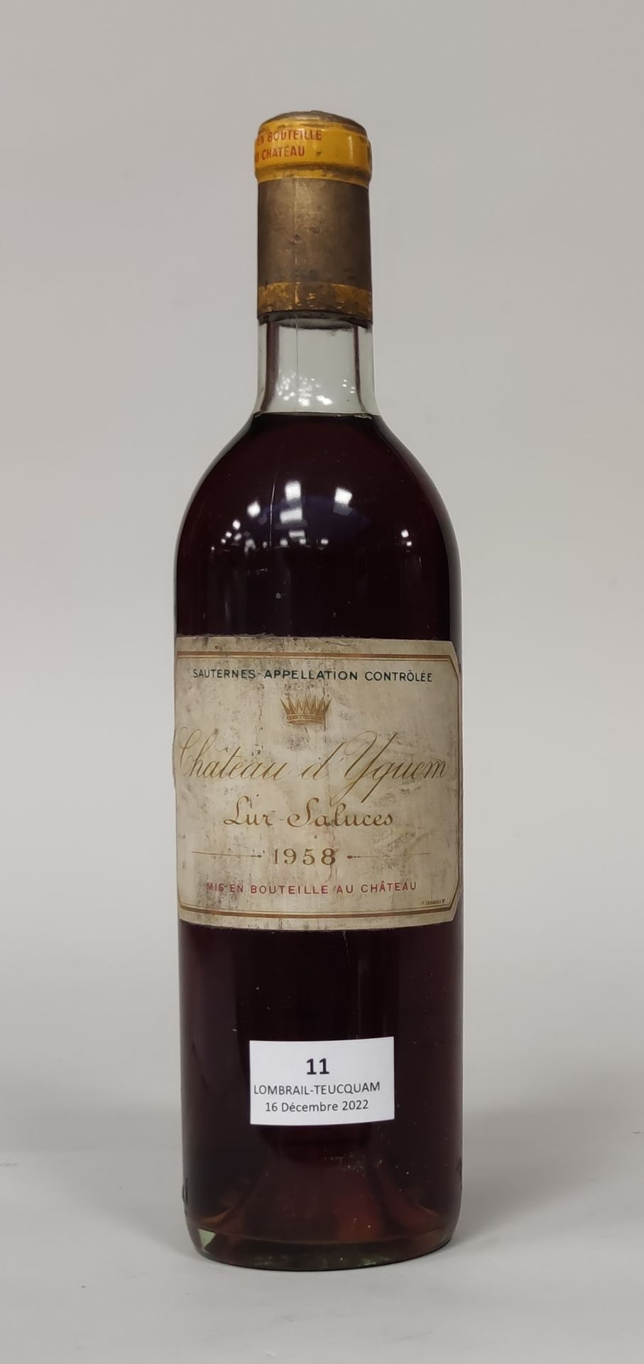 Null 1 BOUT CHT YQUEM 1958 (bg, étiquette passée)