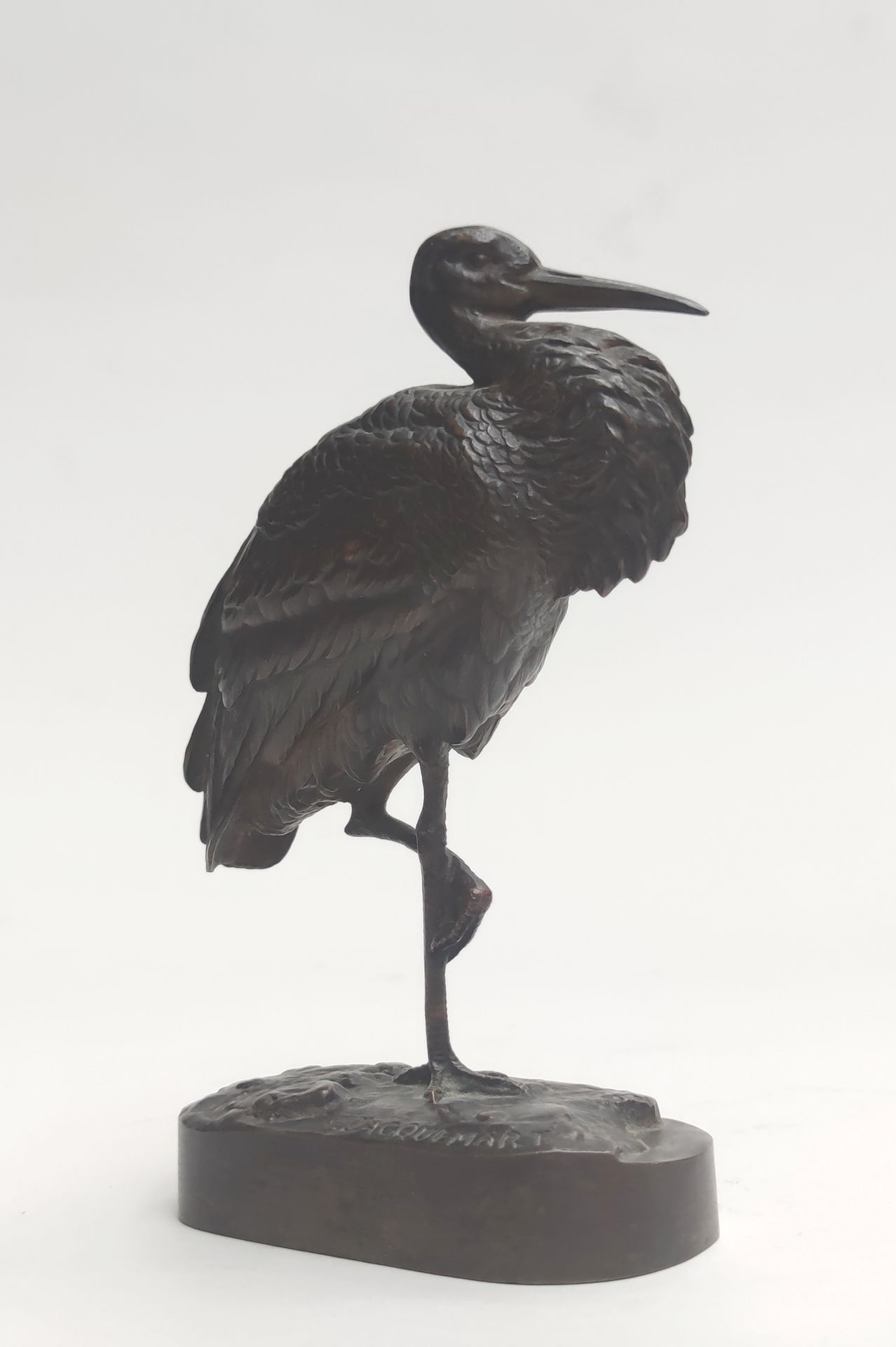 Null 
阿尔弗雷德-雅克马尔(Alfred JACQUEMART) (1824-1896)

鹳鸟

青铜证明，1900年左右铸造的版本，有深棕色的铜锈，在&hellip;