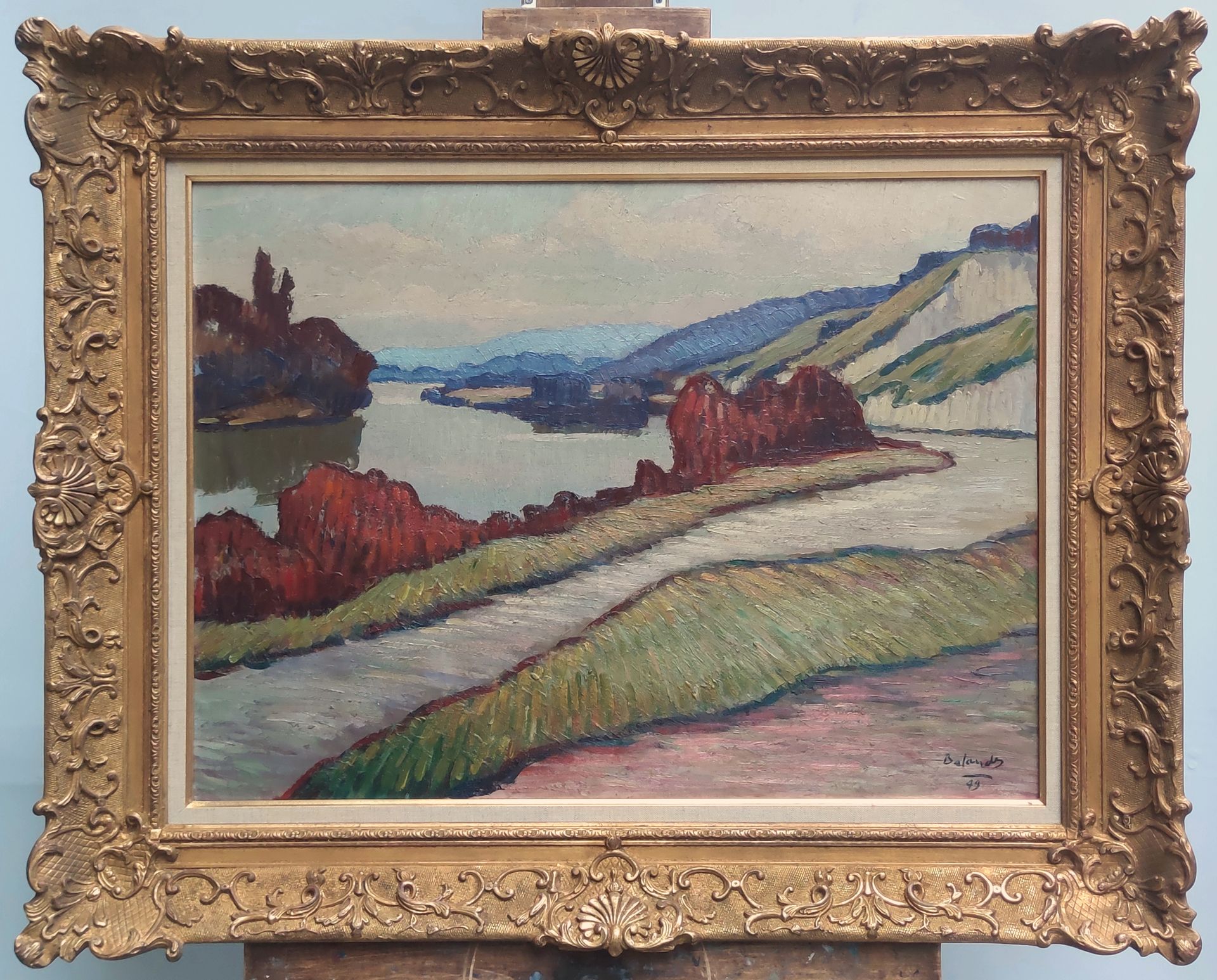 Null 
加斯东-巴兰特(1880-1971)

曼特附近的塞纳河，1949年

布面油画，右下方有签名和日期 54 x 73 cm