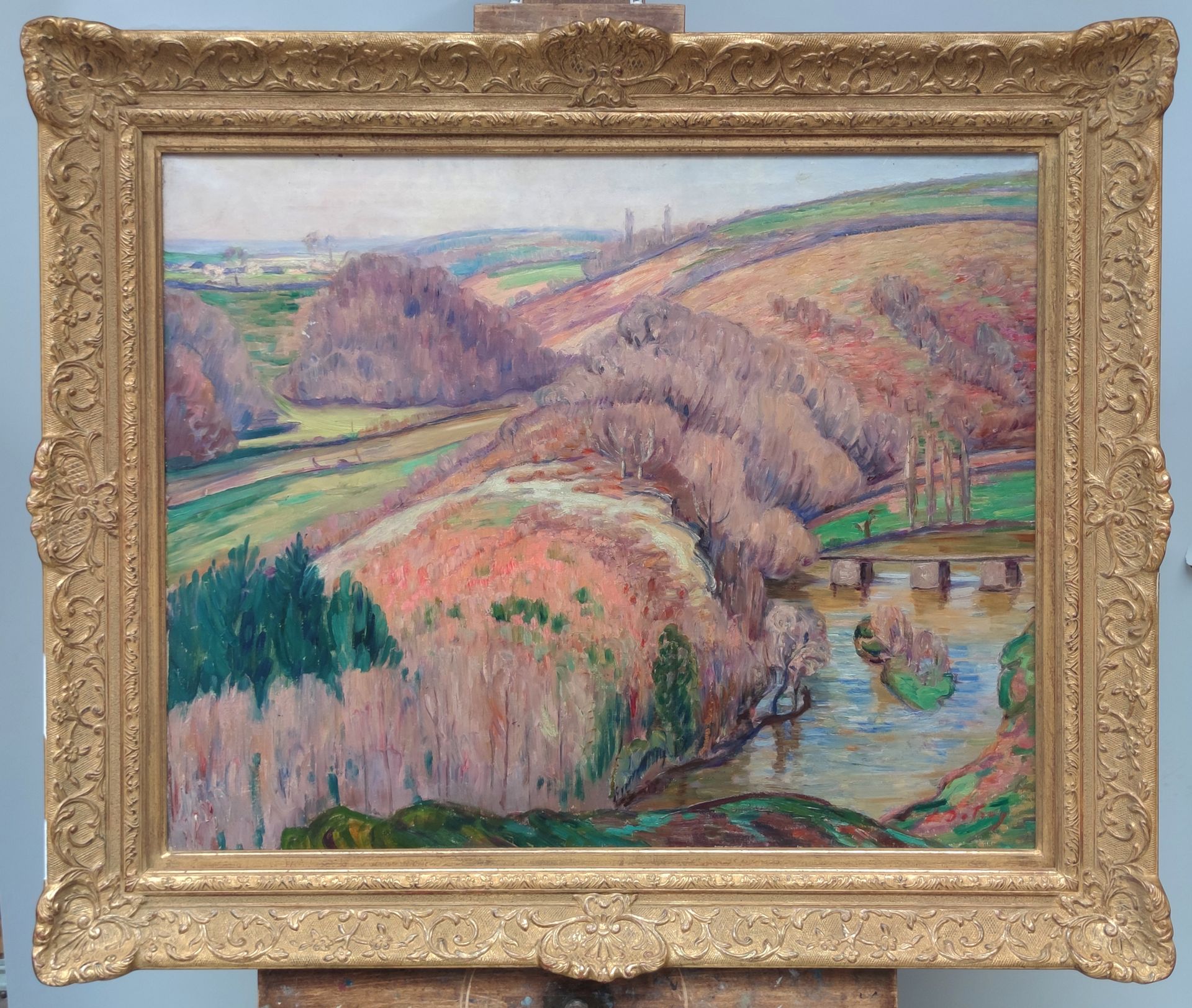 Null 
莱昂-德特罗伊 (1857-1955)

克勒兹地区的弗雷斯利

右下角签名的布面油画 65 X 81 cm

出处：利摩日拍卖会，1987年7月，&hellip;