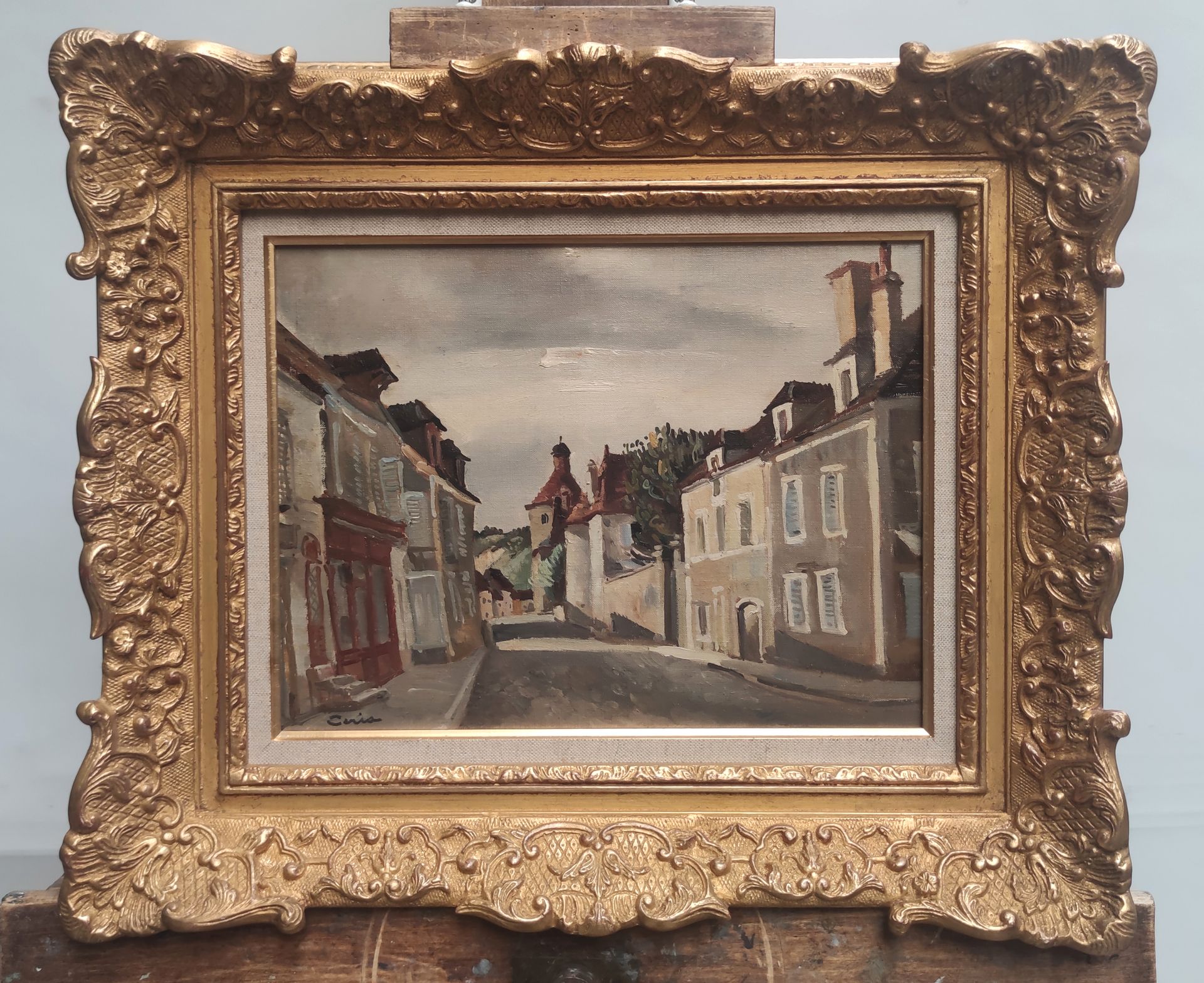 Null 
Edmond CERIA (1884-1955)

Village de Vermenton

Huile sur toile signée en &hellip;