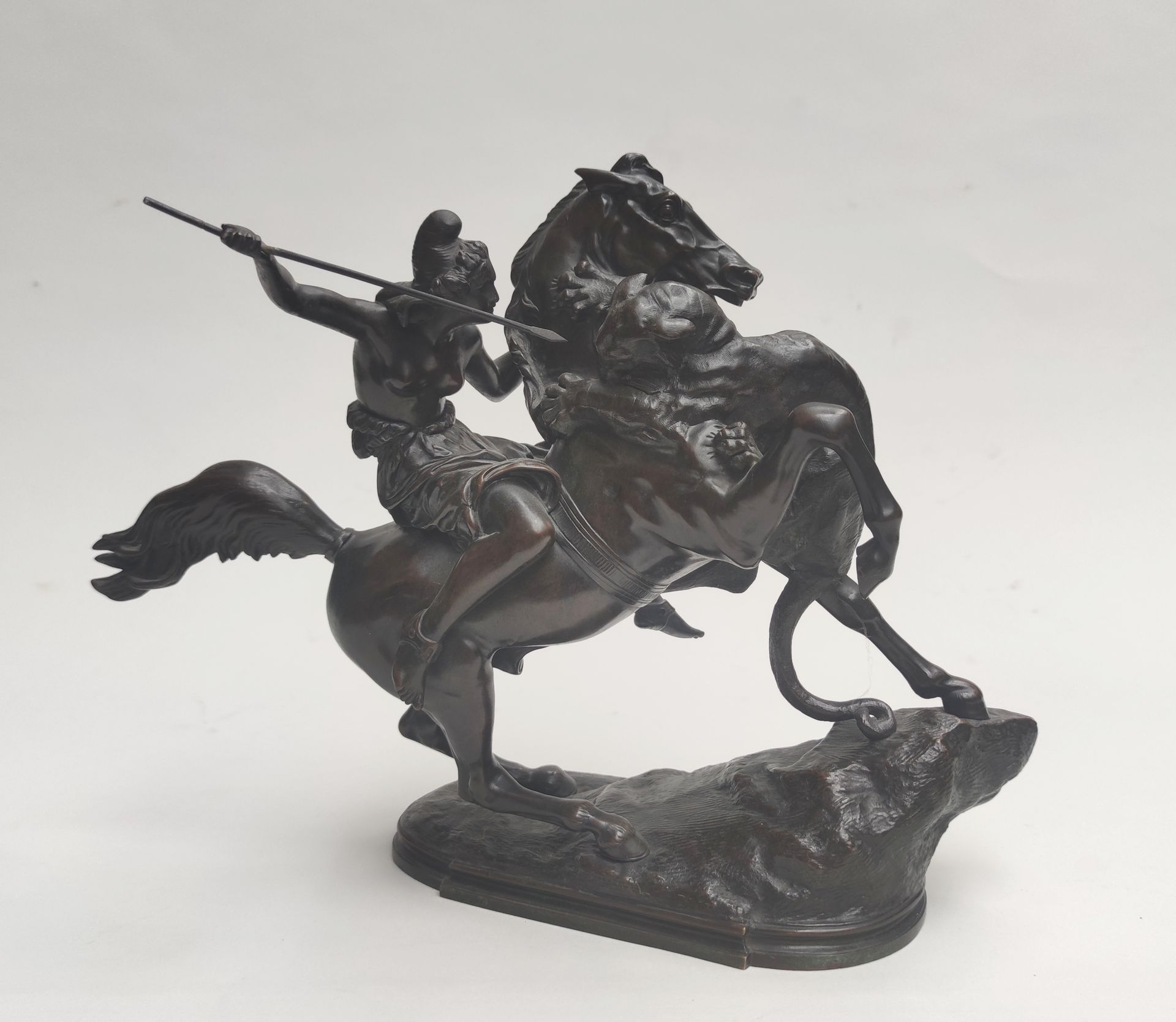 Null 
August KISS (1802-1865) after

Amazon on horseback with a tiger

Bronze pr&hellip;