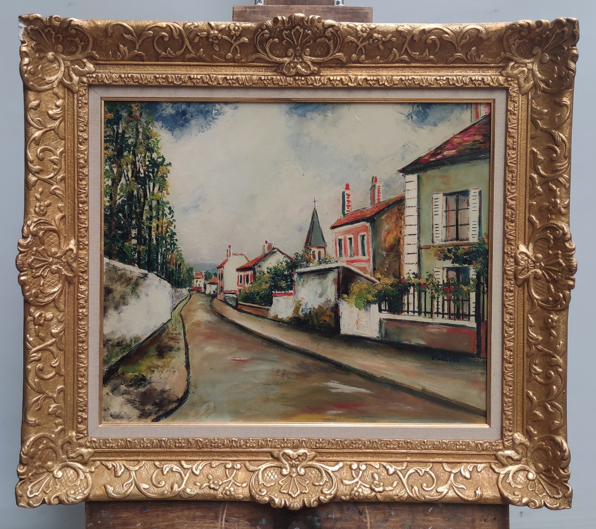 Null 
Élisée MACLET (1881-1962)

Street of Montmagny, circa 1907

Oil on cardboa&hellip;