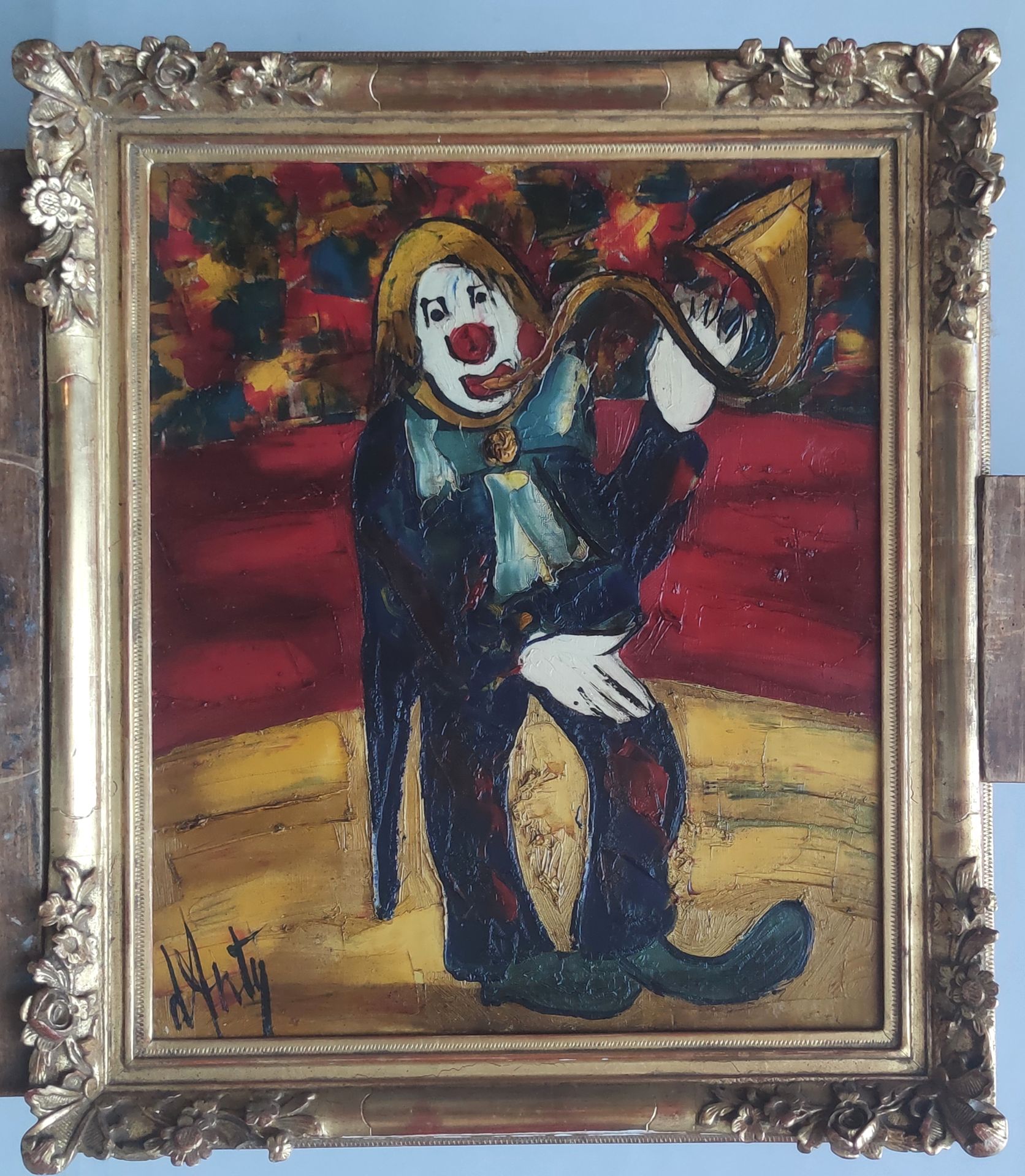 Null 
Henry Maurice D'ANTY (1910-1998)

Le clown musicien

Huile sur toile signé&hellip;