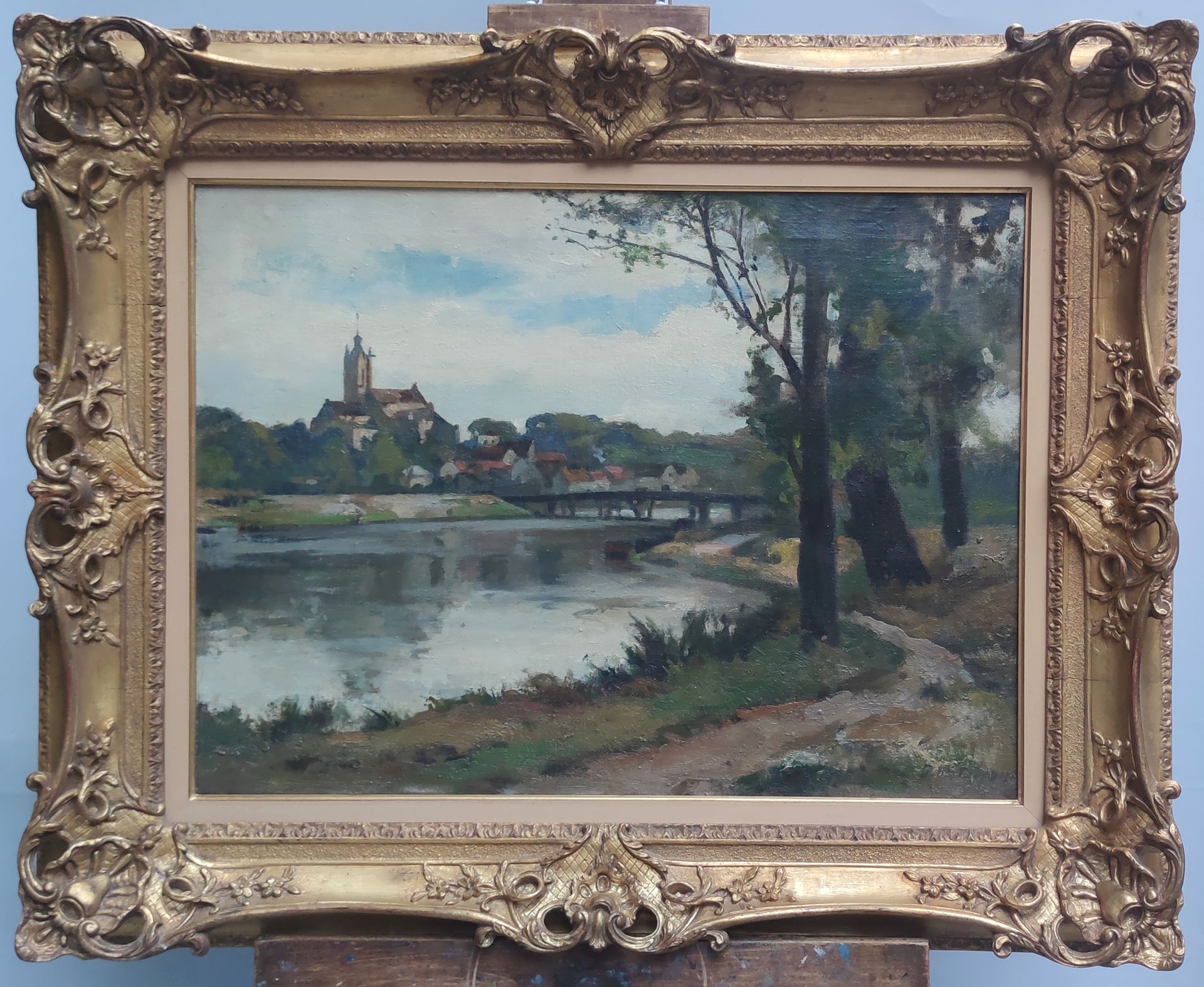Null 
保罗-米歇尔-杜普伊 (1869-1949)

河边的村庄

布面油画，右下角有签名

54 x 73 cm

出处：凡尔赛拍卖会，1989年9月，&hellip;