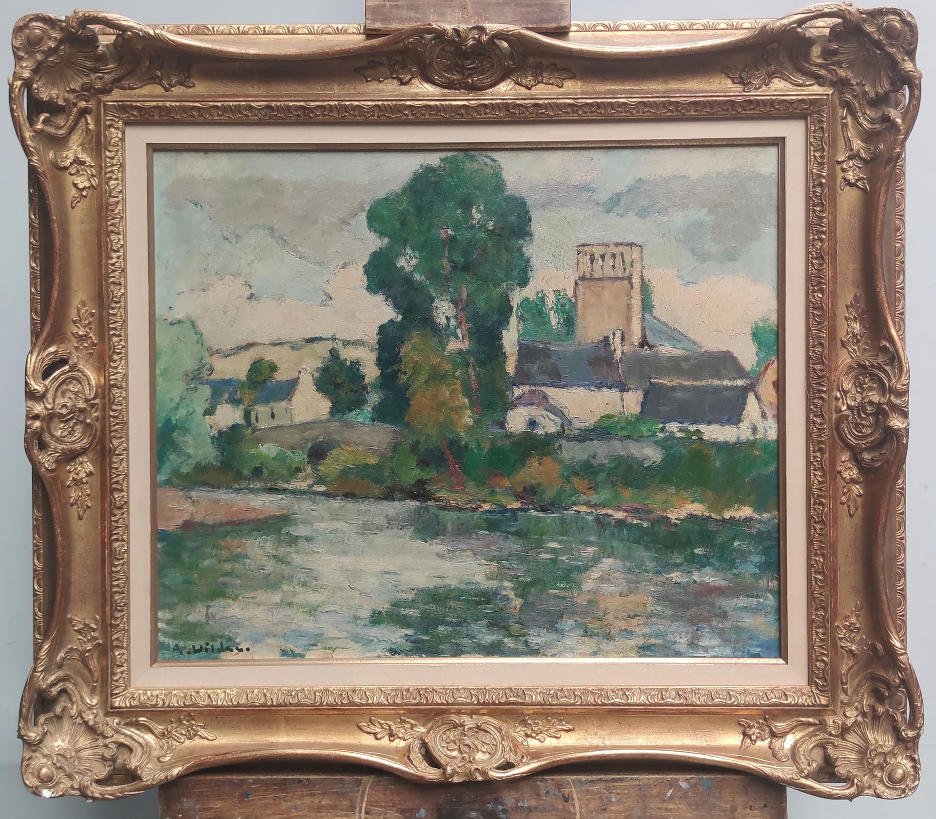 Null 
André WILDER (1871-1965)

Condat on the Vézère

Oil on canvas signed lower&hellip;