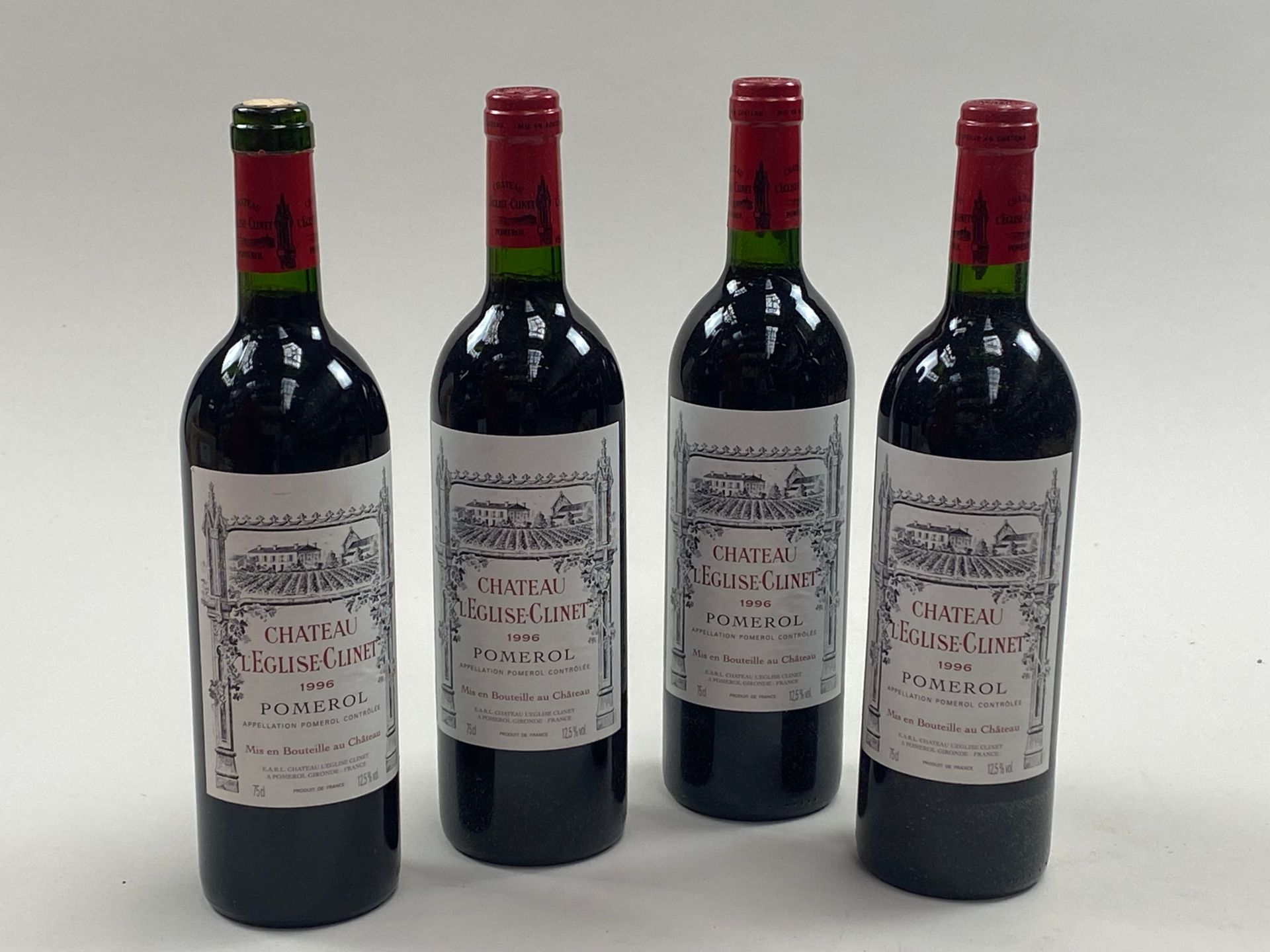 Null 4 bottles Château L'Eglise-Clinet 1996 Pomerol 1 WITHOUT CAPSULE
