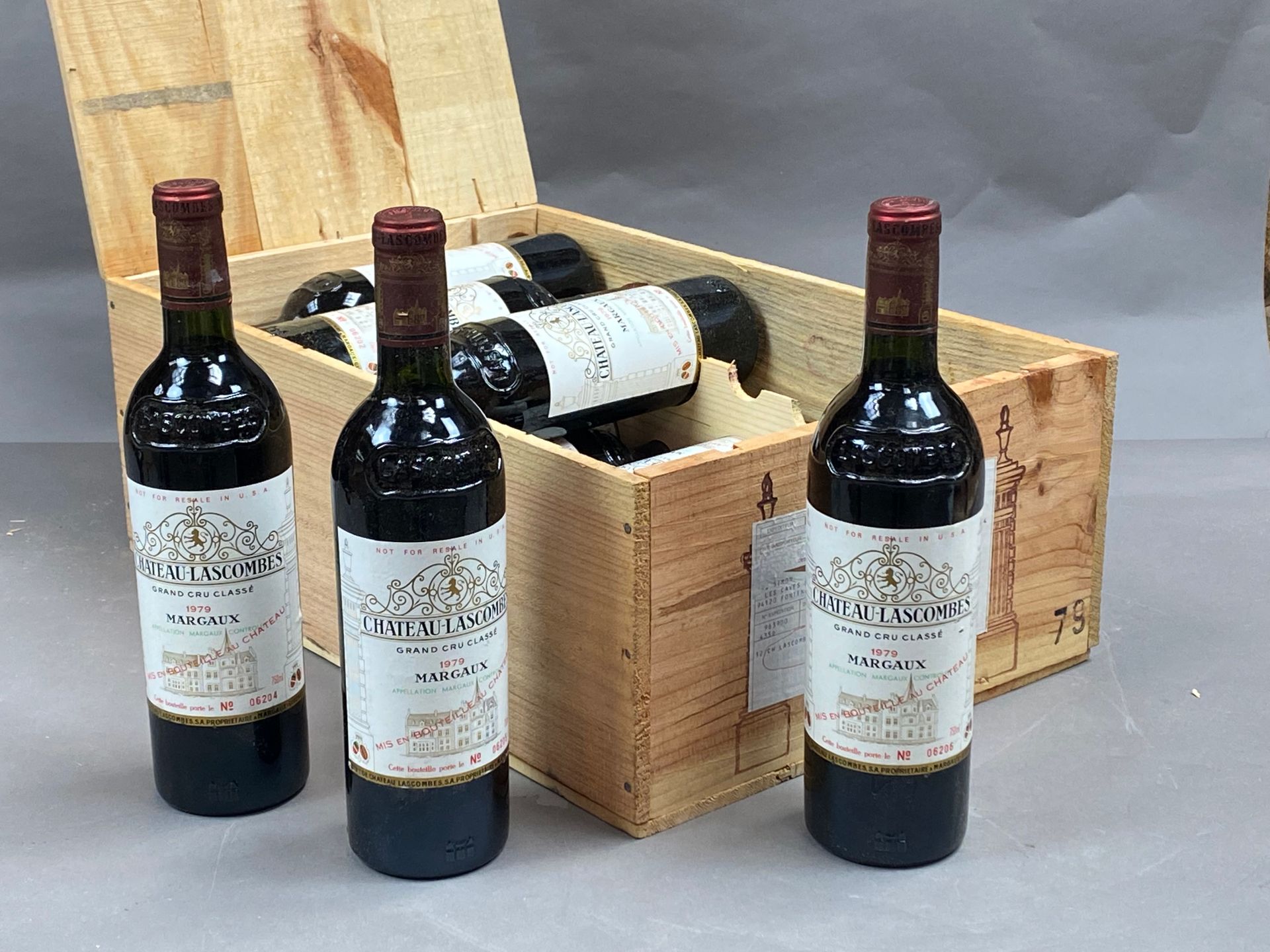 Null 12 botellas Château Lascombes 1979 2º GCC Margaux CB