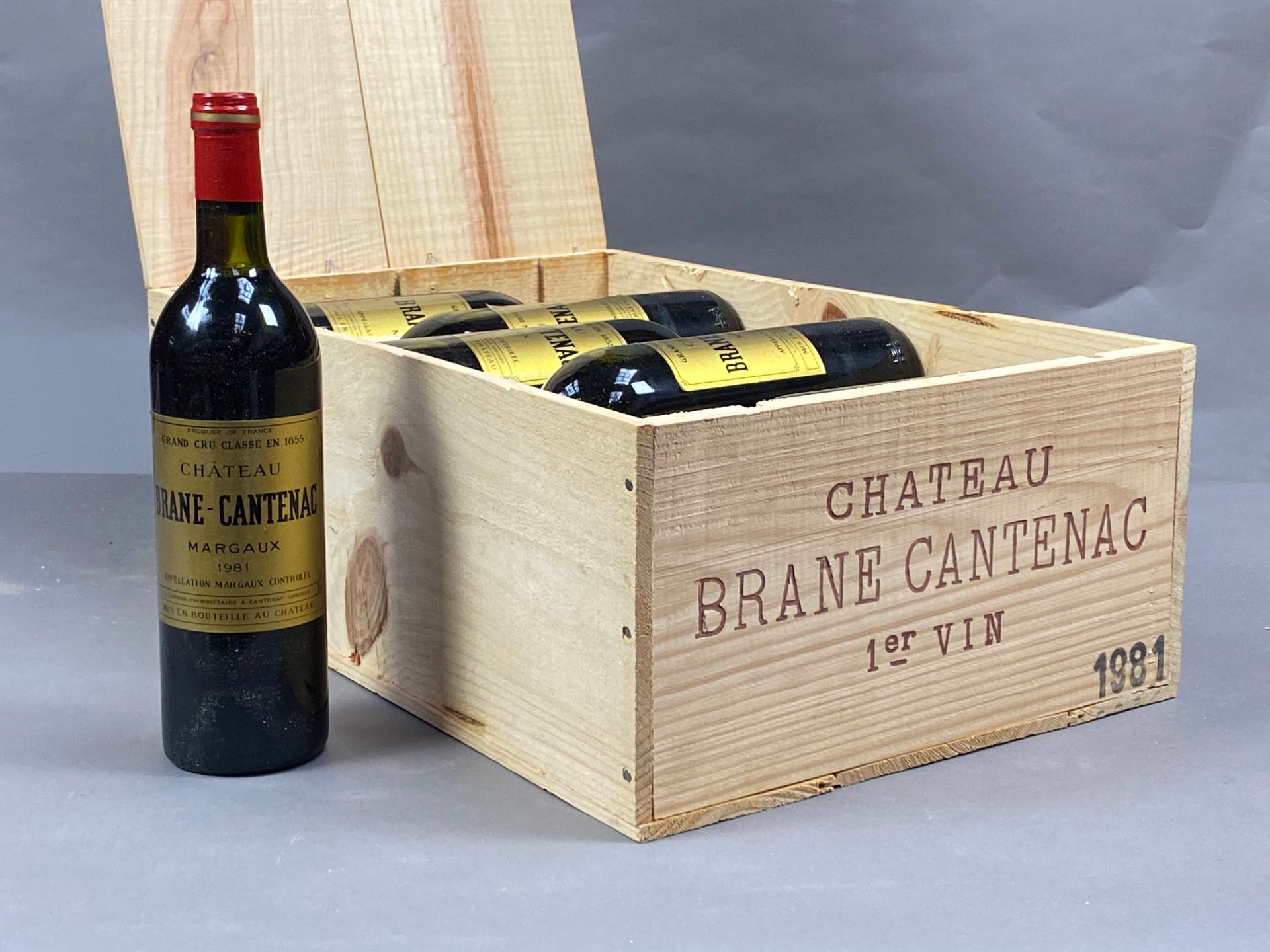 Null 12 botellas Château Brane Cantenac 1981 2º GCC Margaux CB (BG)