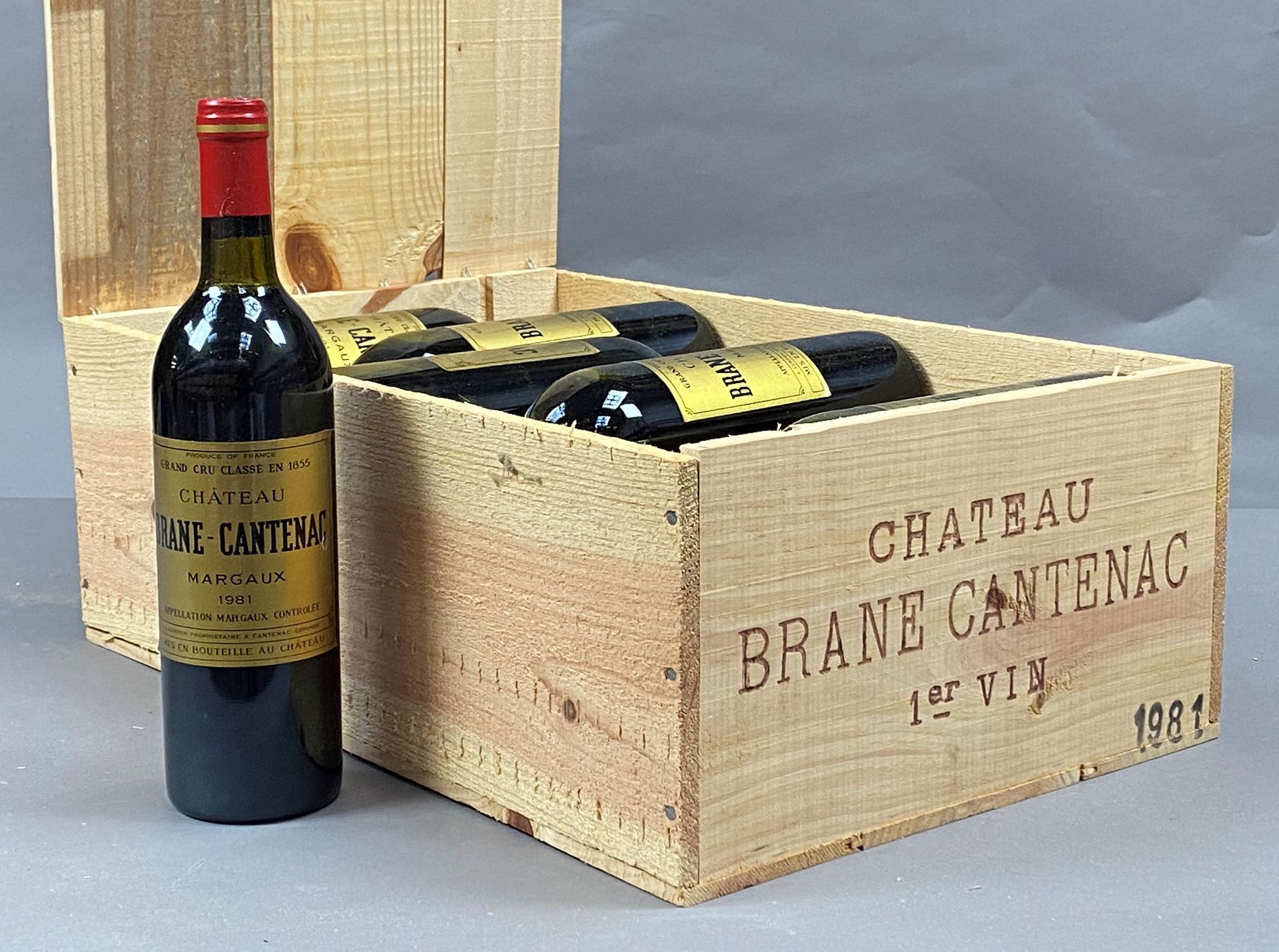 Null 12 bottles Château Brane Cantenac 1981 2nd GCC Margaux CB (BG)